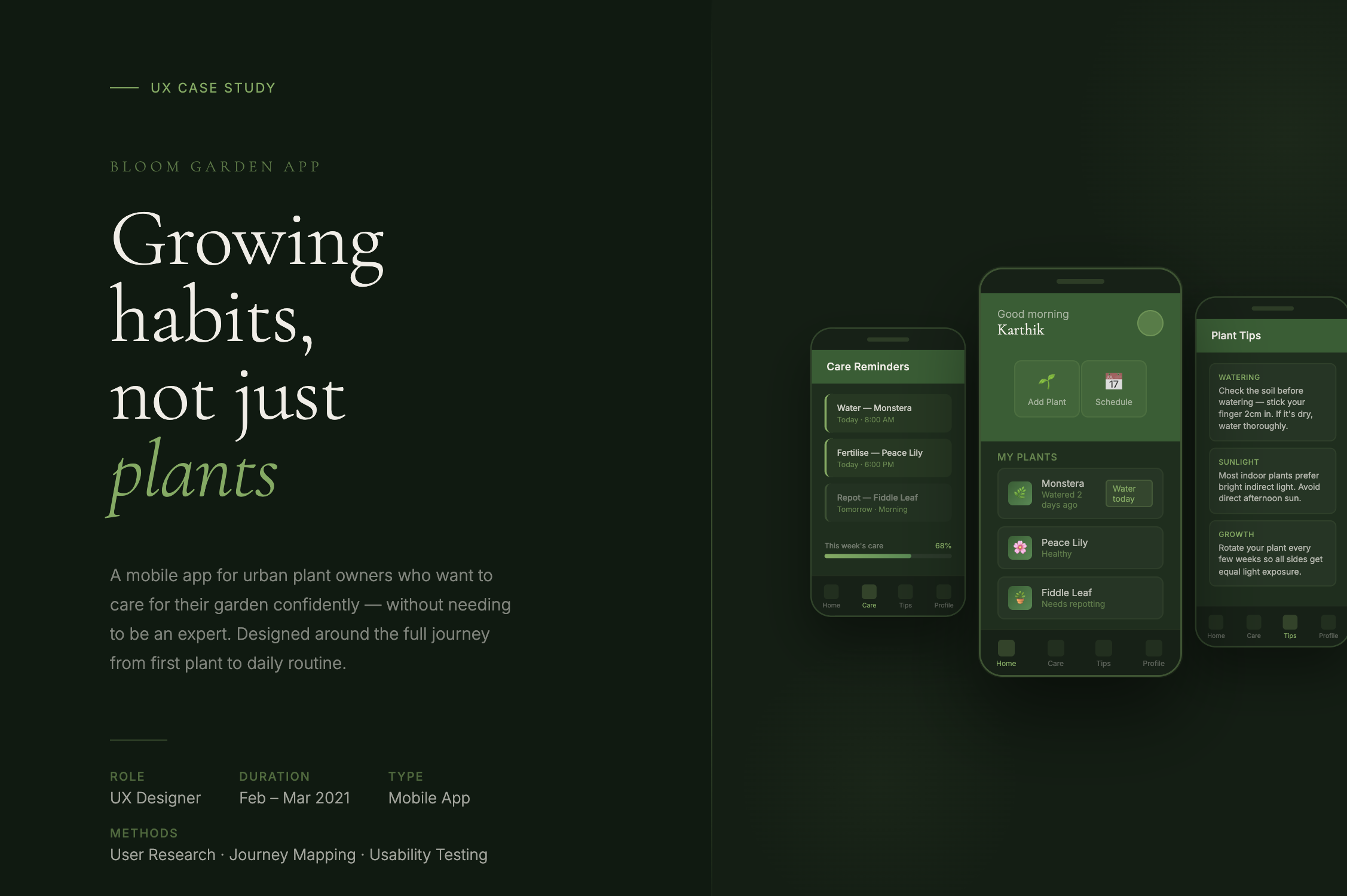 Bloom Garden — An Early UX Case Study