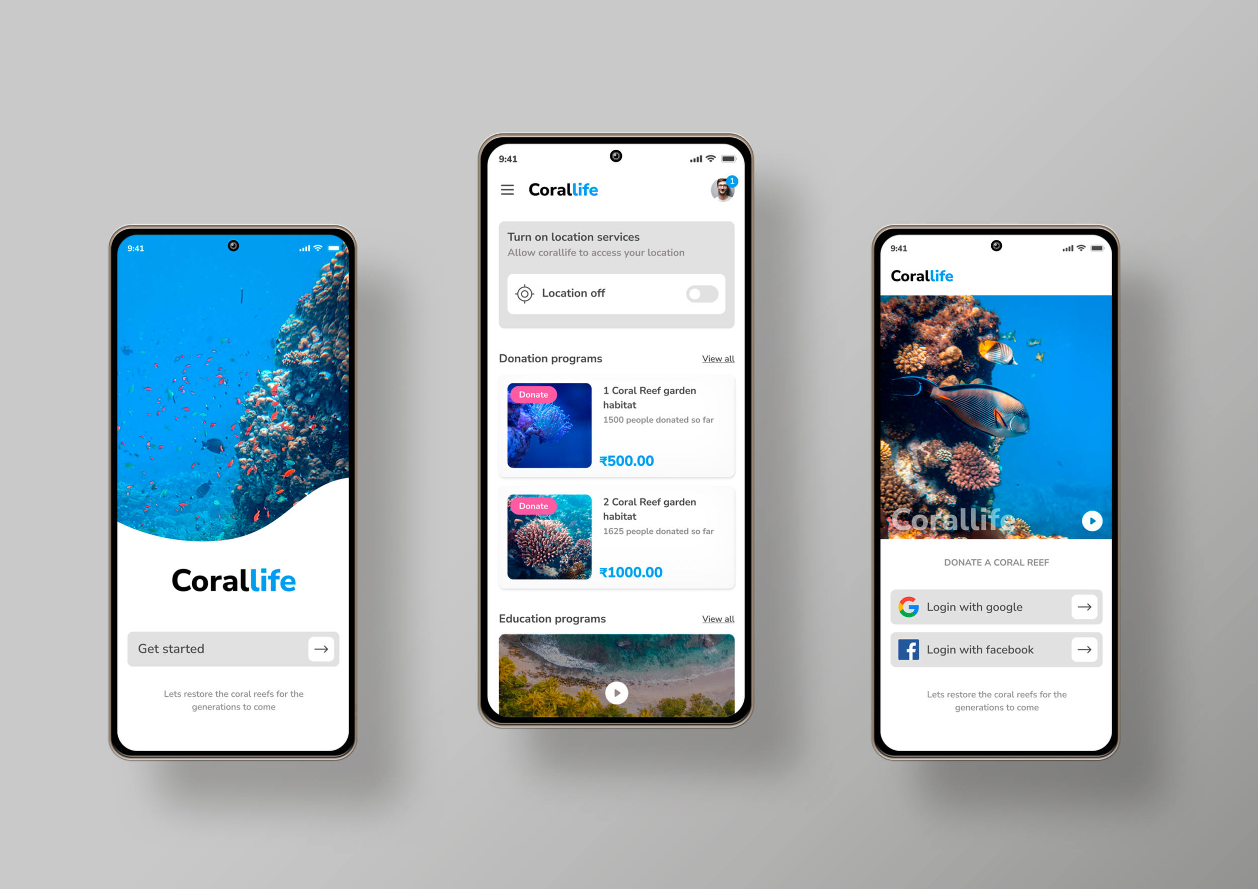 A Coral Donation Application