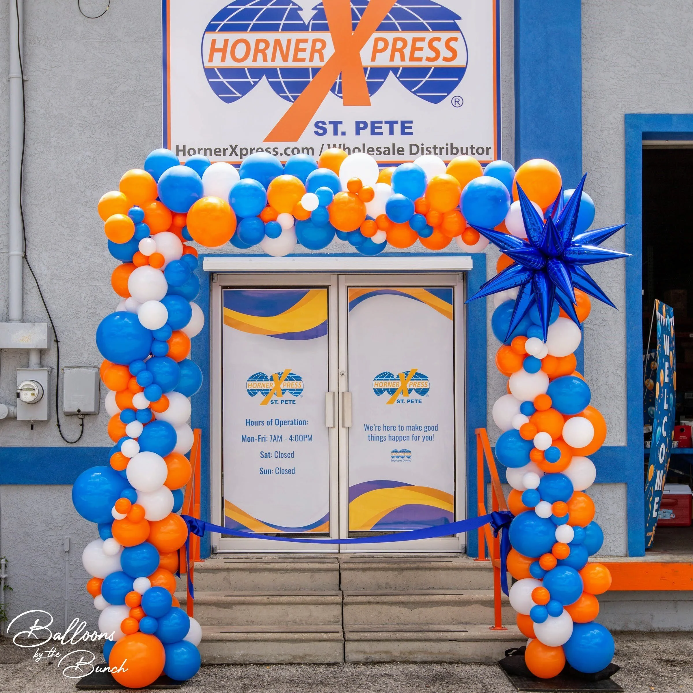 Square Organic Arch - 7x7 with multiple size balloons
