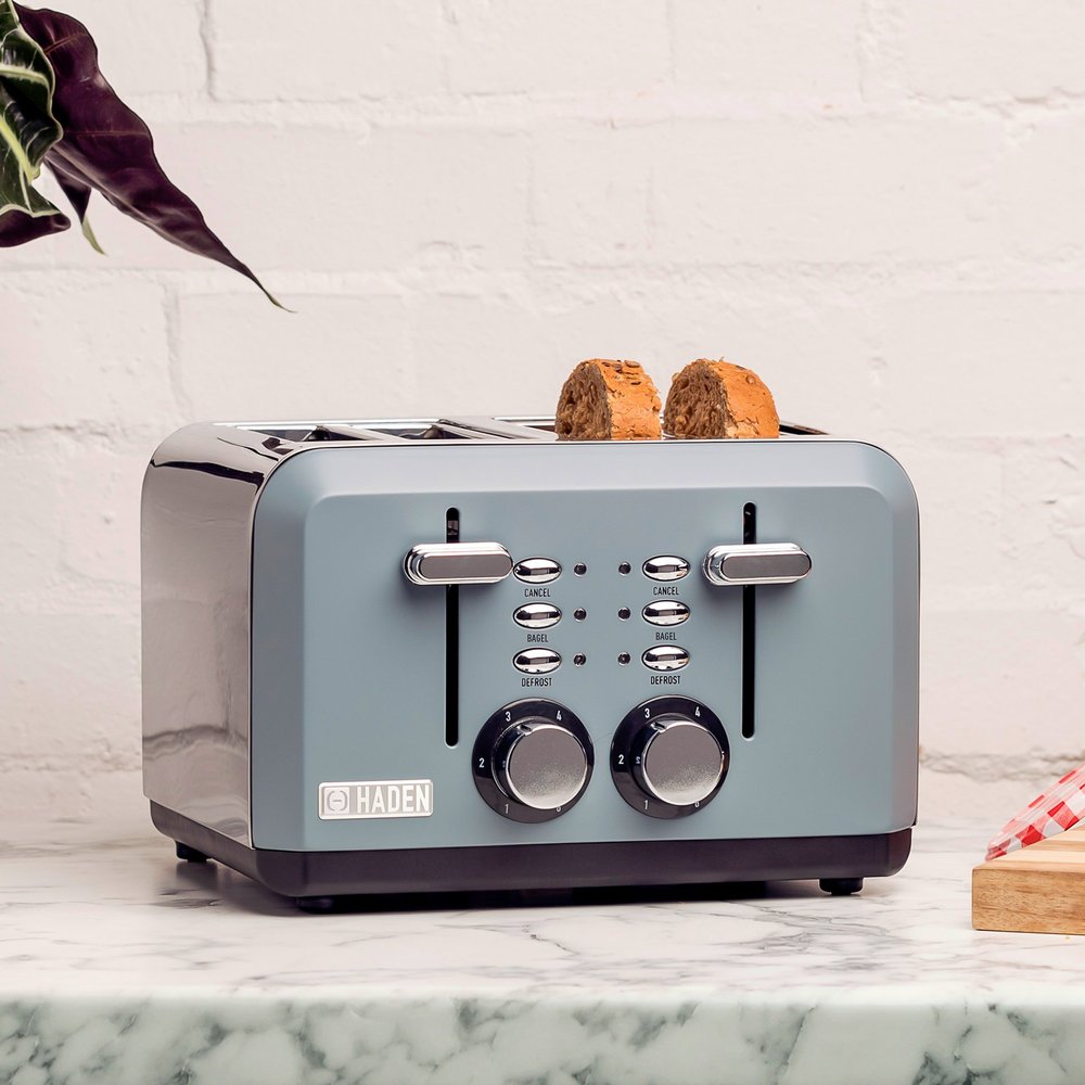 Perth 4-Slice Toaster Slate Grey — Haden Canada