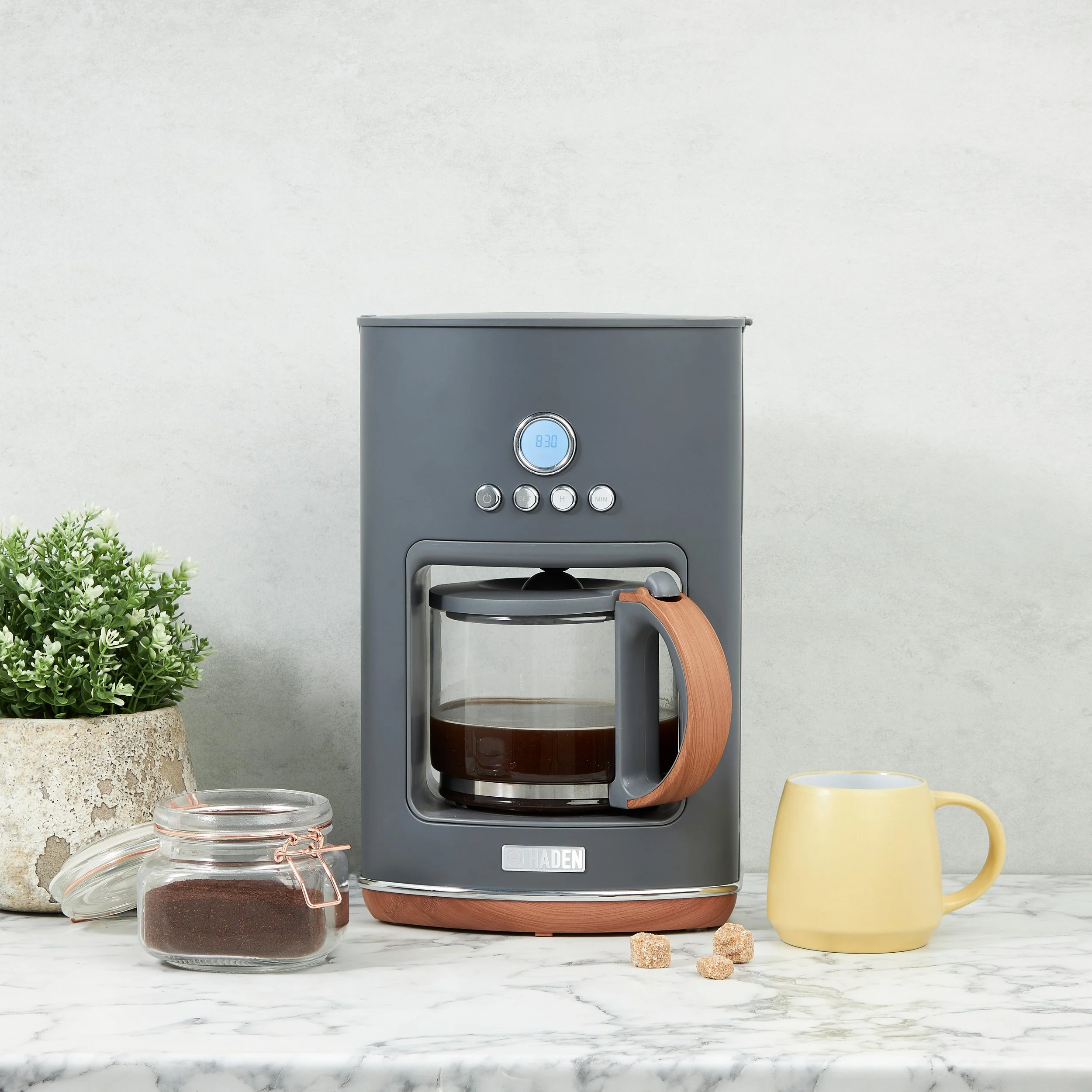 Haden Dorchester 12-Cup Coffee Maker Pebble Grey