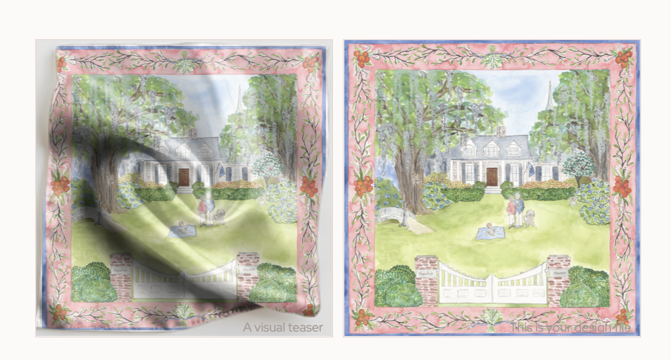 family memorial silk scarf