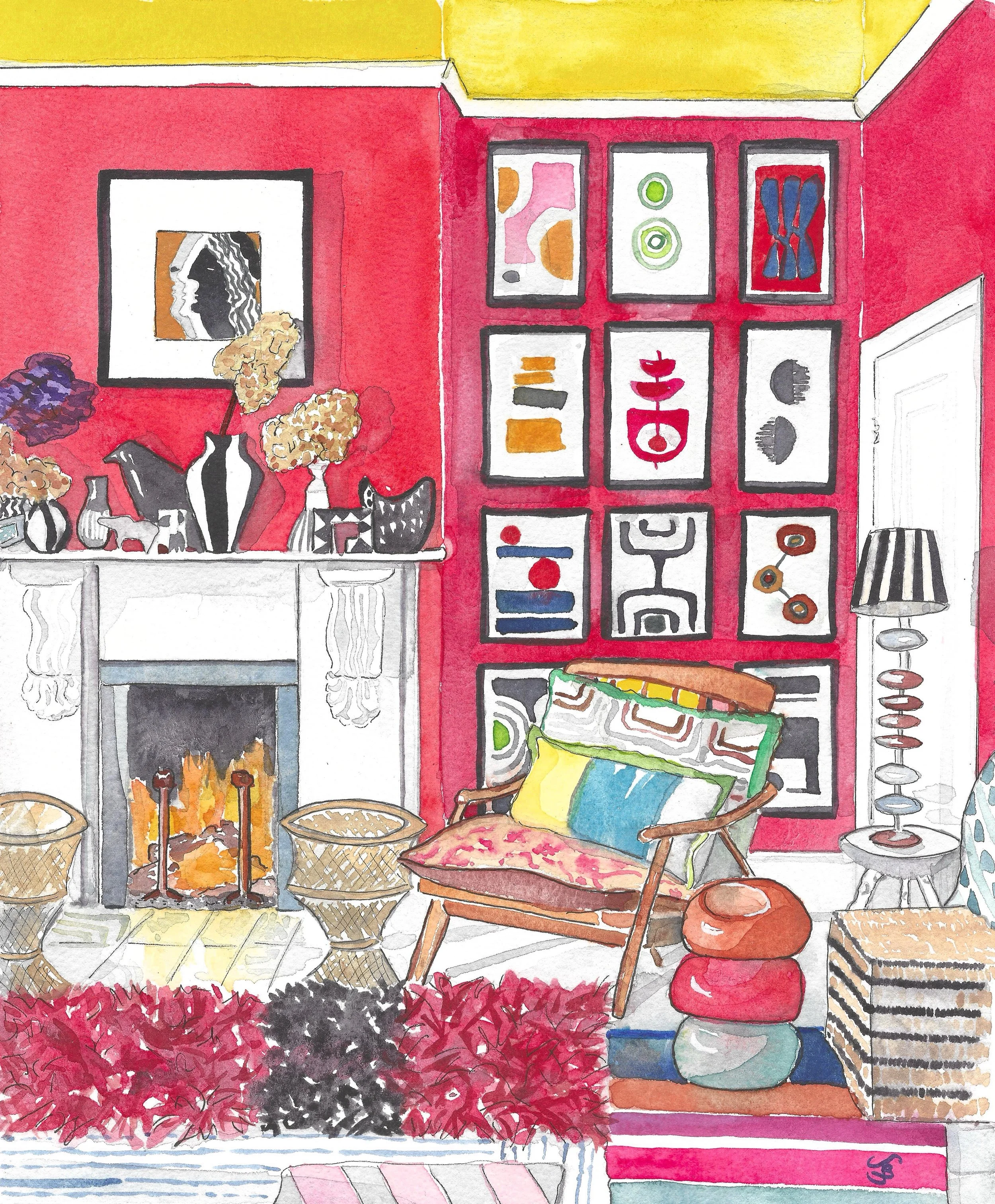 Home of Lucinda Chambers of Collagerie, shot by Robyn Lea, Week 195 Room Portrait Club