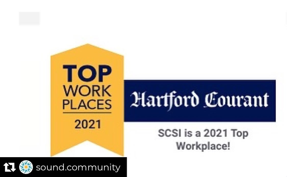 Repost from @sound.community
&bull;
For the 3rd year in a row, Sound Community Services has been honorably recognized by our employees as the @hartfordcourant Top Workplace. To see all the 2021 winners, including Sound Community Services, please visi