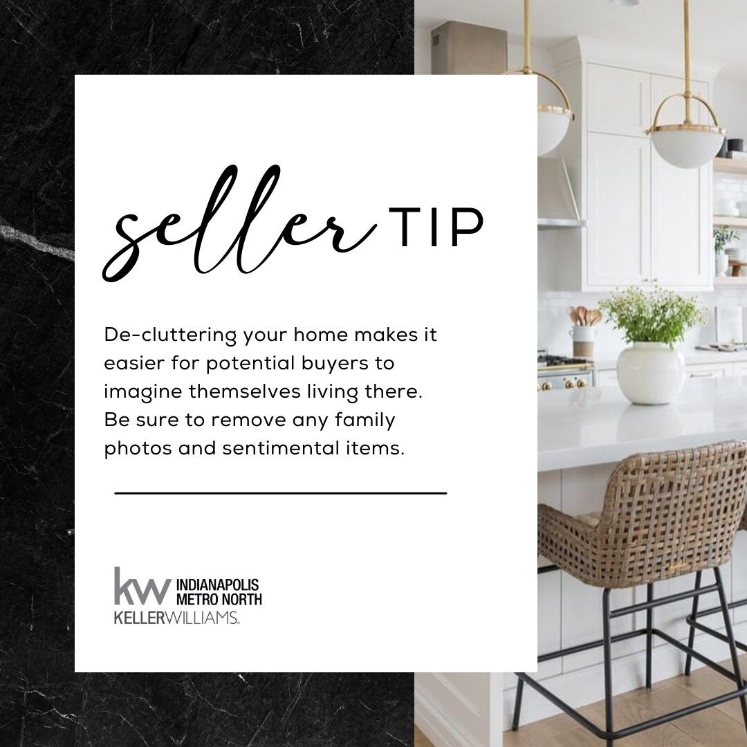 Seller Tip:  Decluttering Your Home is An Easy Way to Make Your Home Sell Faster.  Call Me For More Tips On Getting Your Home Ready For the Market. 🏠🌳

#melindrealestategroup #jennysellsindy #kaileysellsindy #soldbyshanette #shanettesellsindy #indy