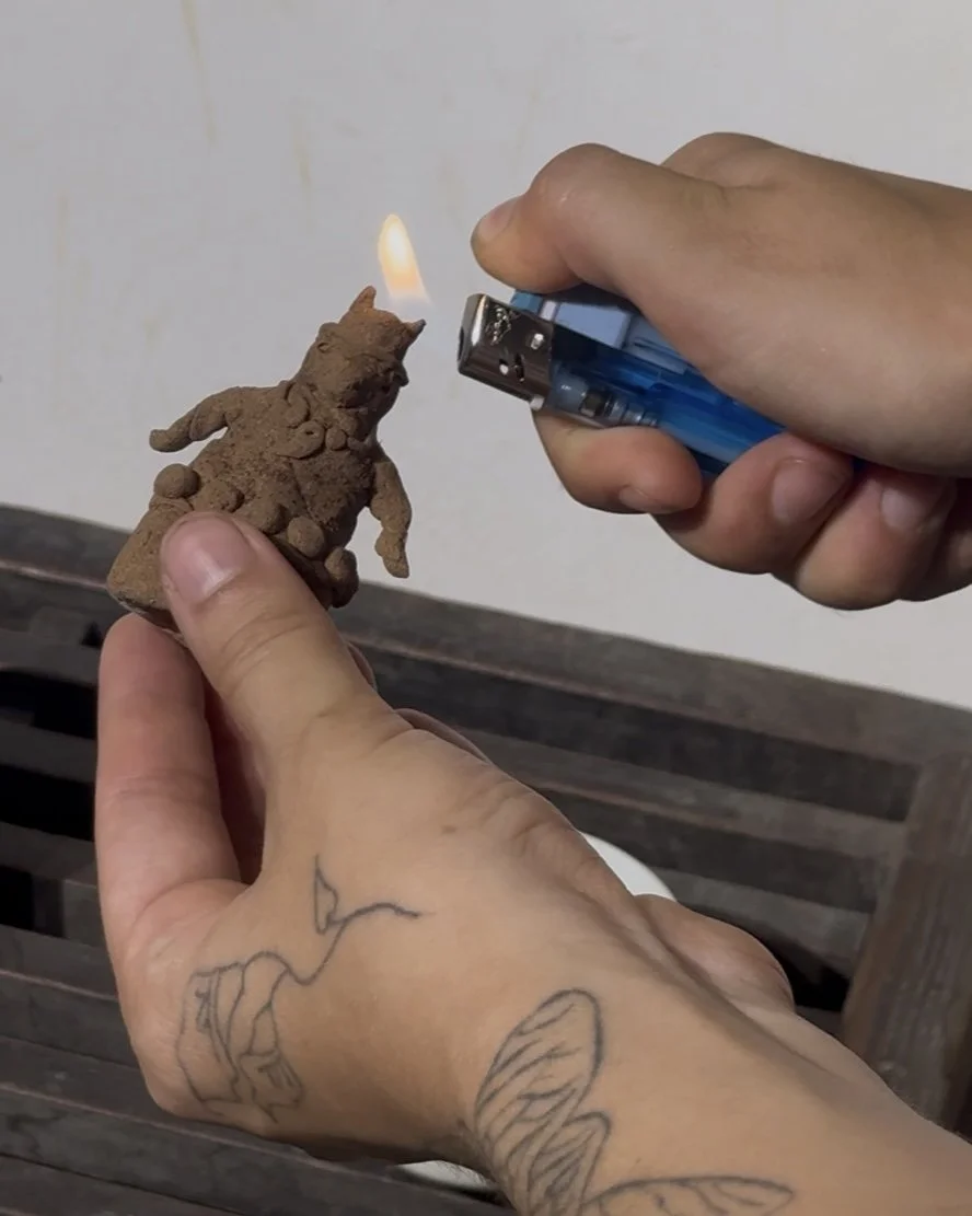 "Offerings At The Gate of Izanami" - incense sculpture - 2025