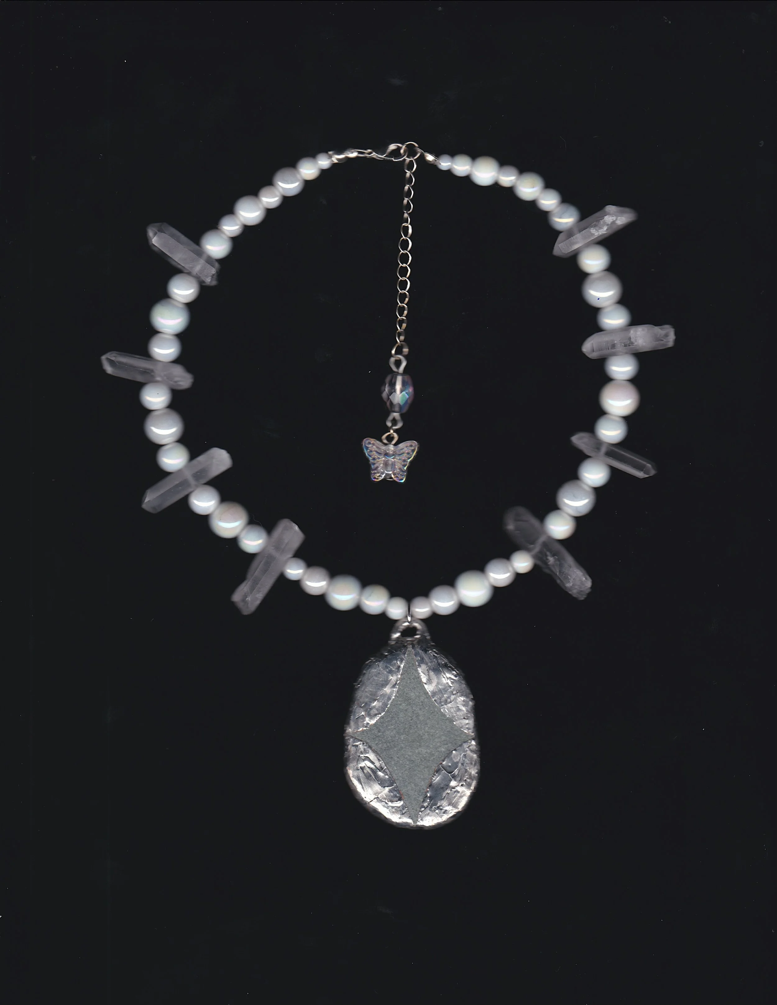 River Stone Crystal Necklace