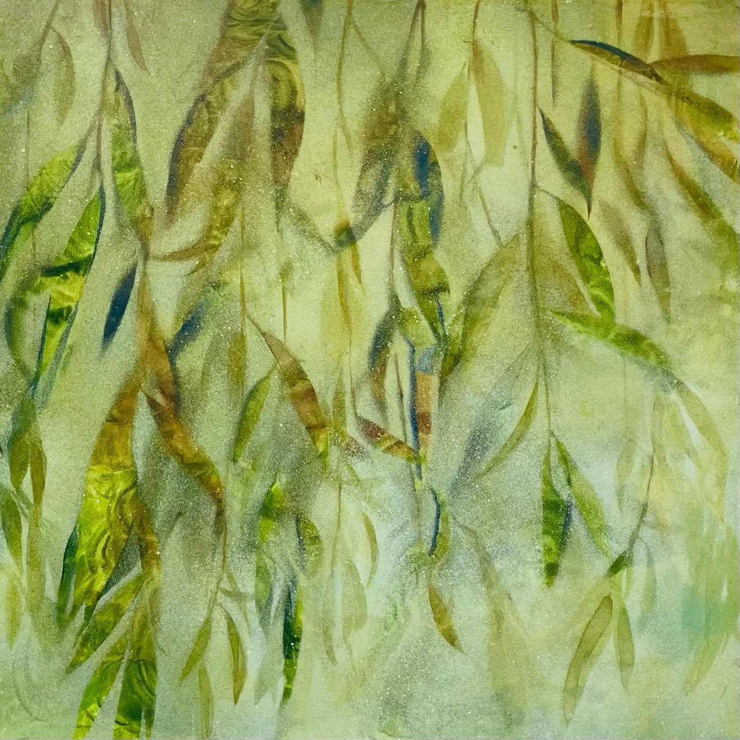 🍃The last of the leaves may have fallen from the willow trees but these two paintings are still available for just a couple more days from @bobcatgallery Winter Boutique, which ends 27 Dec. 

They are inspired by the weeping willow next to a popular