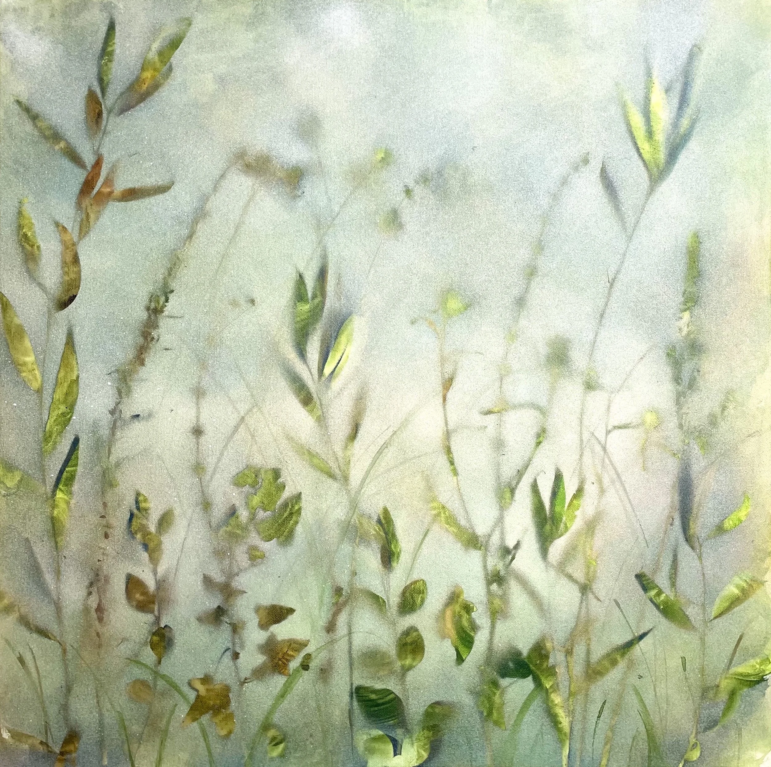 Summer meadow, acrylic on canvas, 60 x 60cms