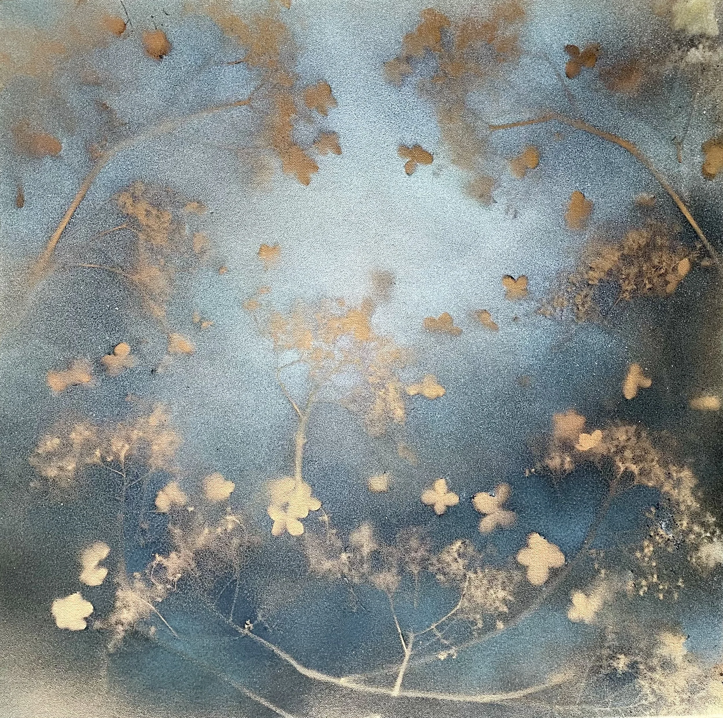 Rhapsody in Dark Blue, acrylic on canvas, 60 x 60cms