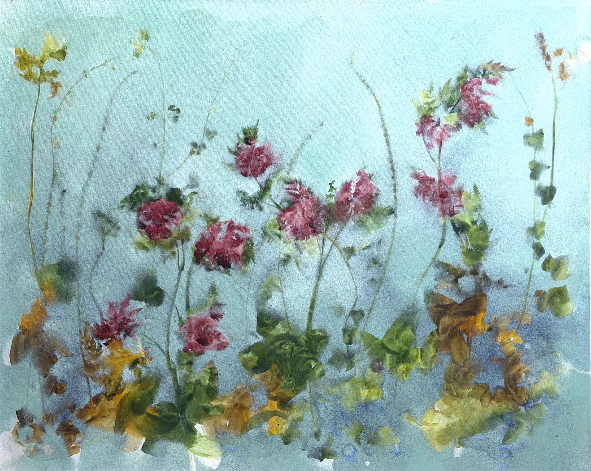 Garden Party, acrylic on canvas, 101 x 81cms