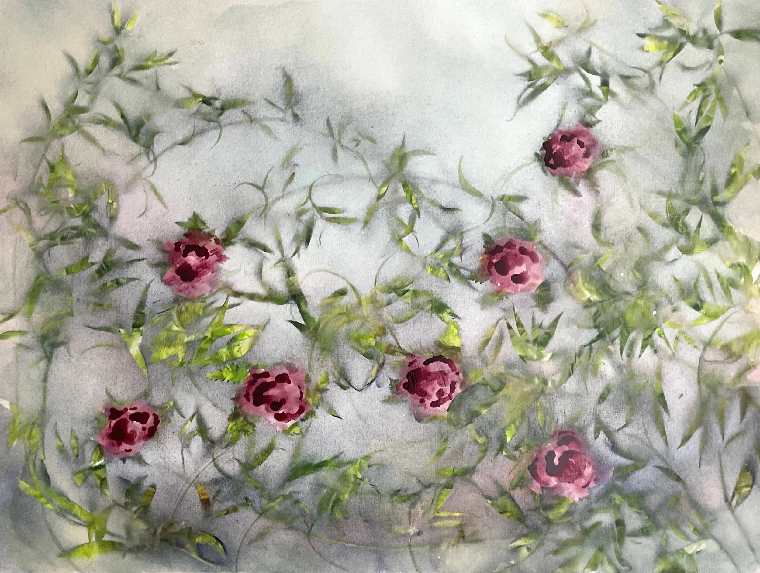 Gertrude's Garden, acrylic on canvas, 80 x 60 cms