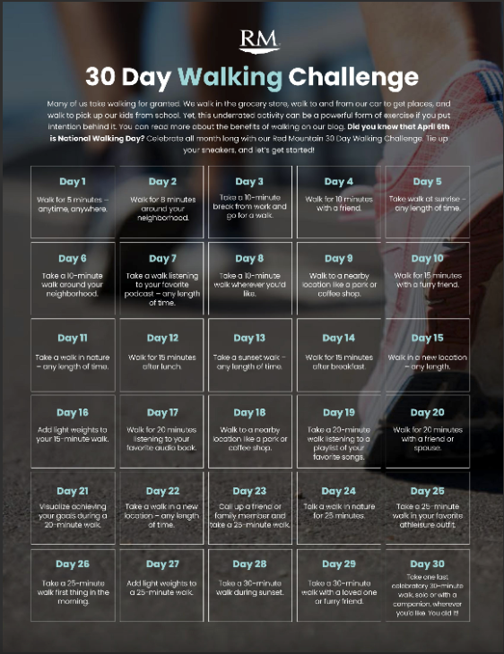 Why Walk? Blog Post + Downloadable 30 Day Walking Challenge