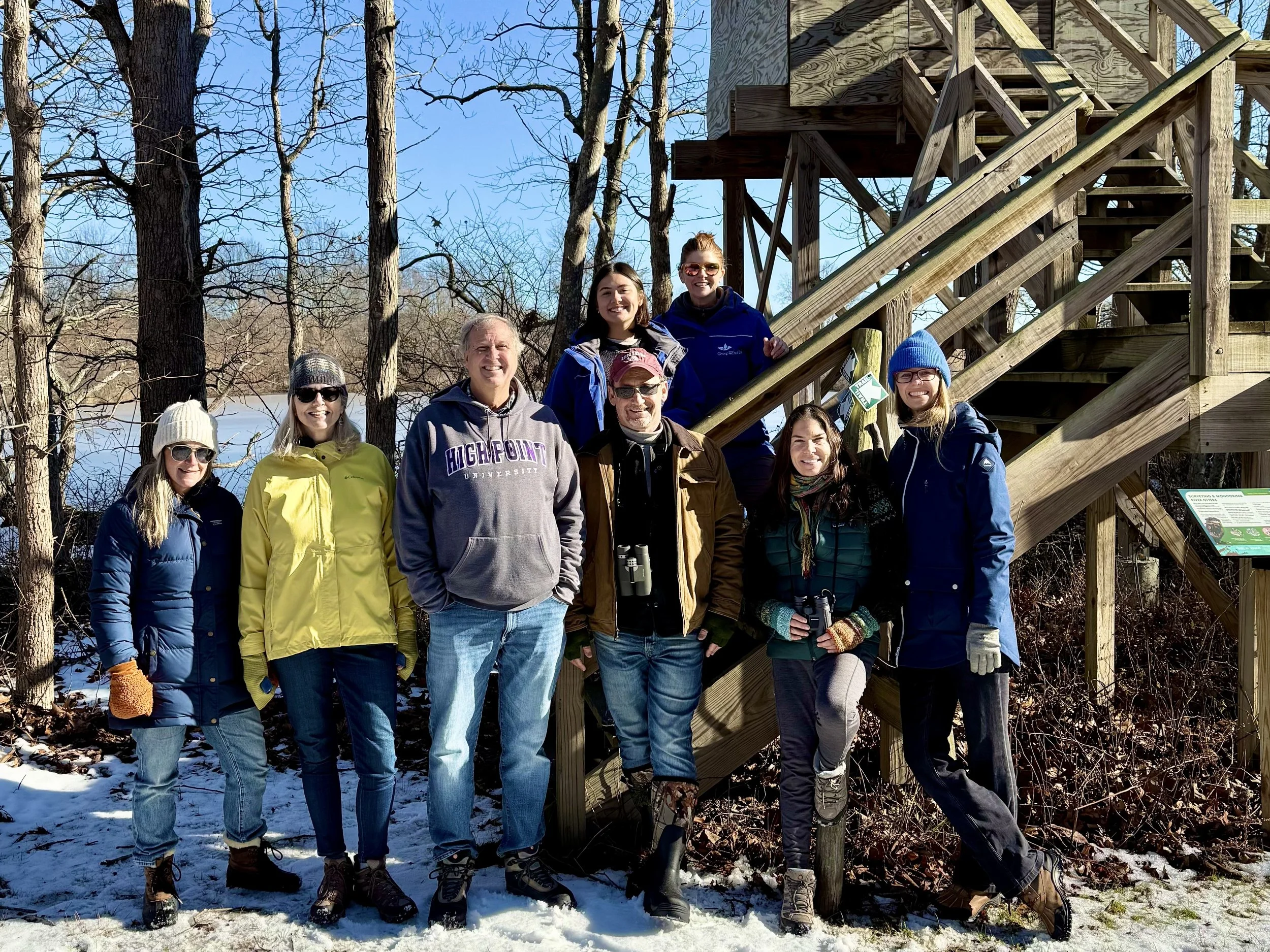 Group for the East End staff at Arshamomaque Preserve on the North Fork in winter