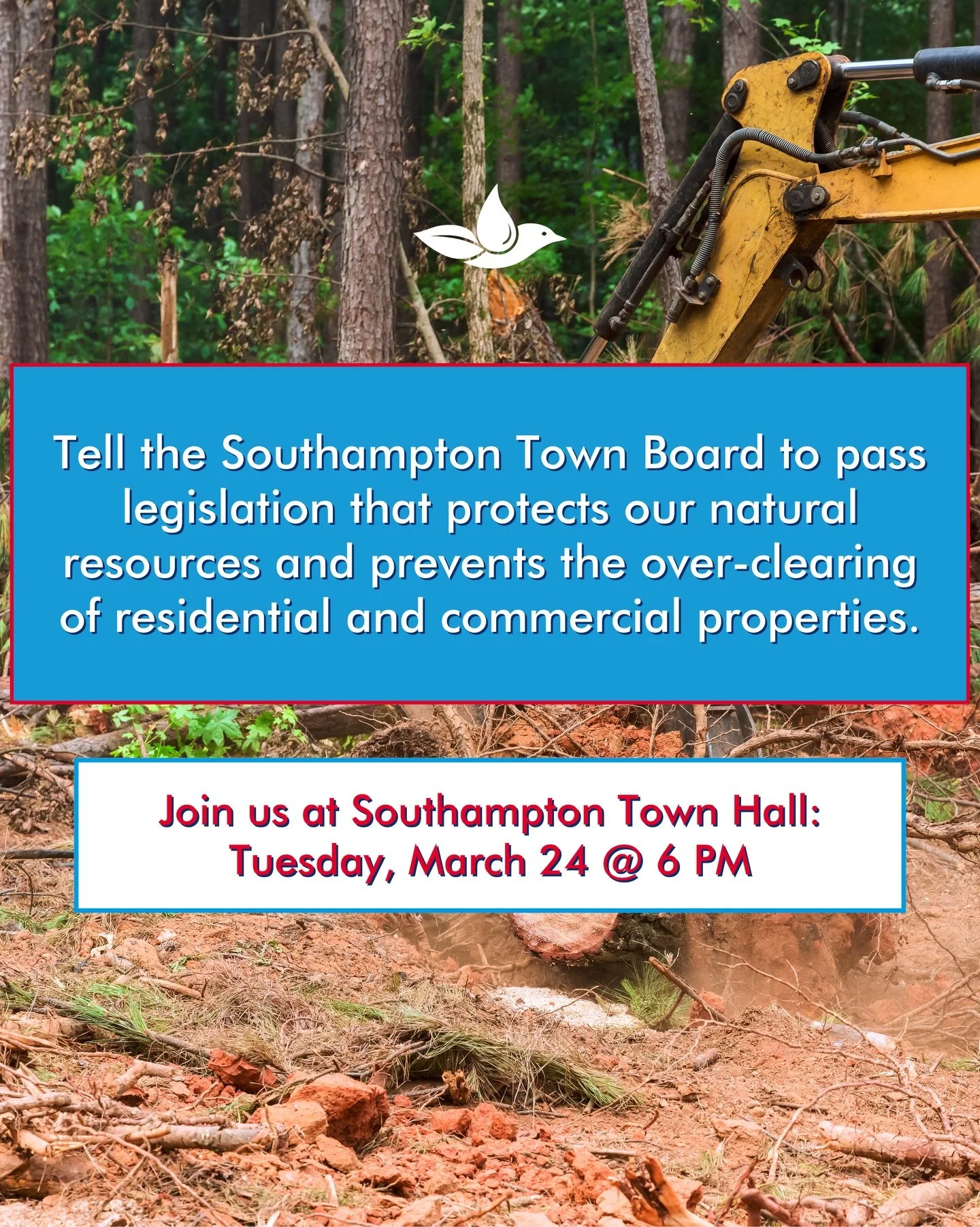 👉 Join us at Southampton Town Hall on Tuesday, March 24 at 6 p.m. to tell the town board to pass land disturbance legislation to protect both our natural resources and community character.&nbsp;👈

Undeveloped natural areas&nbsp;provide habitat for 