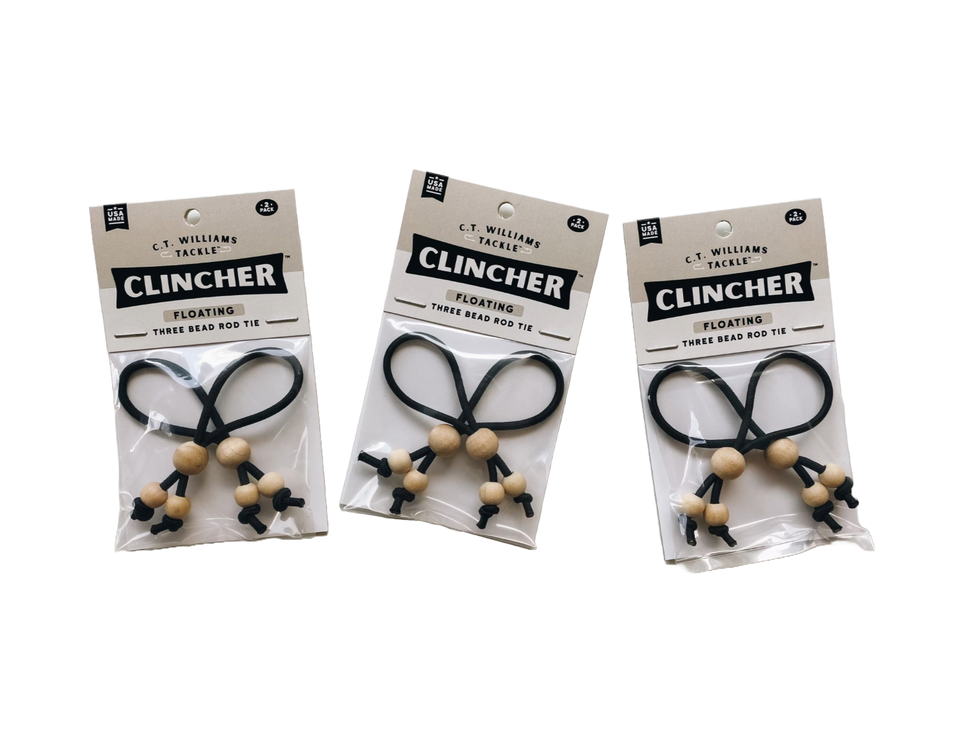 Clincher Fishing Rod Ties - Chrome 6 Pack by C.T. Williams Tackle