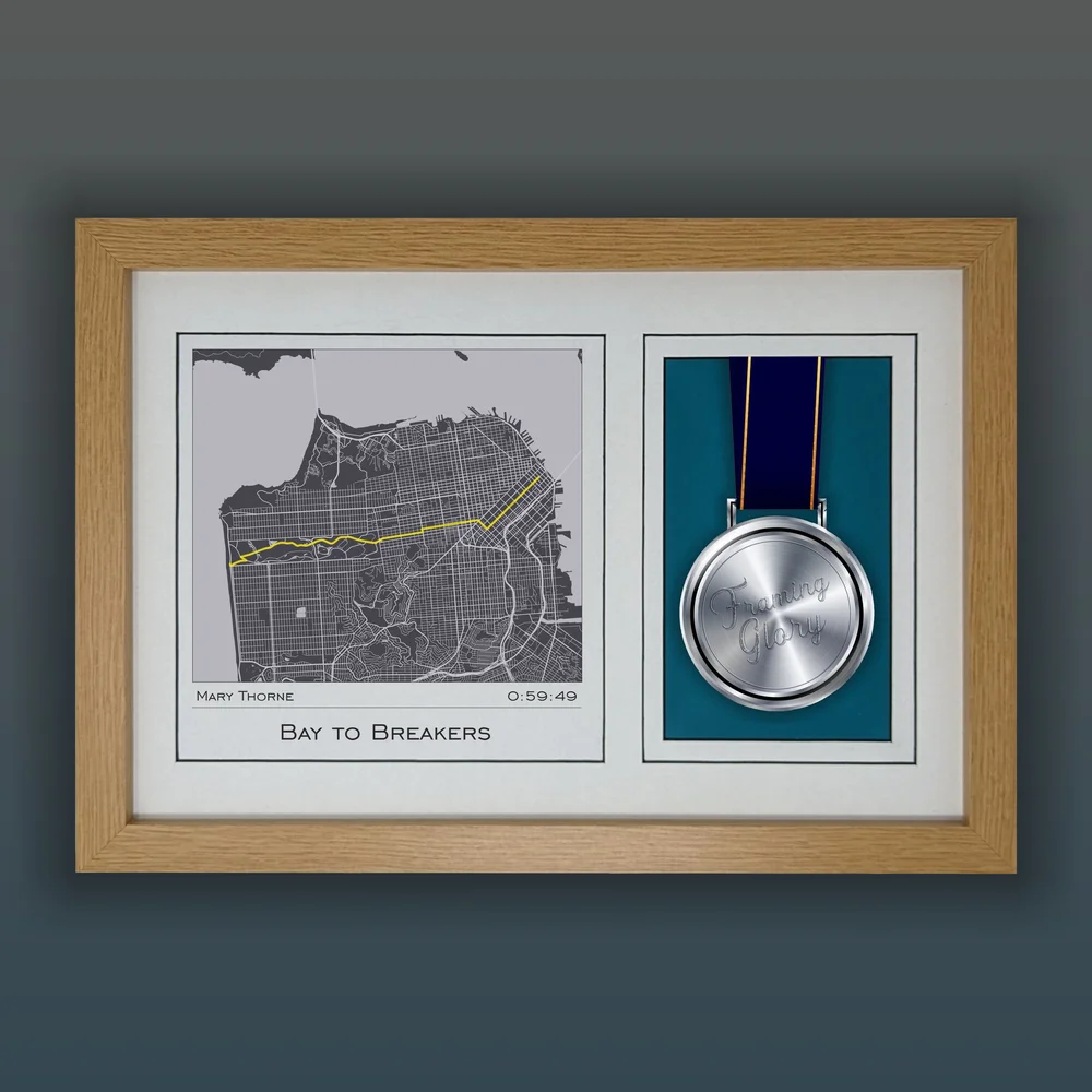 Bay to Breakers Run Route Map Print Framed Marathon Gifts