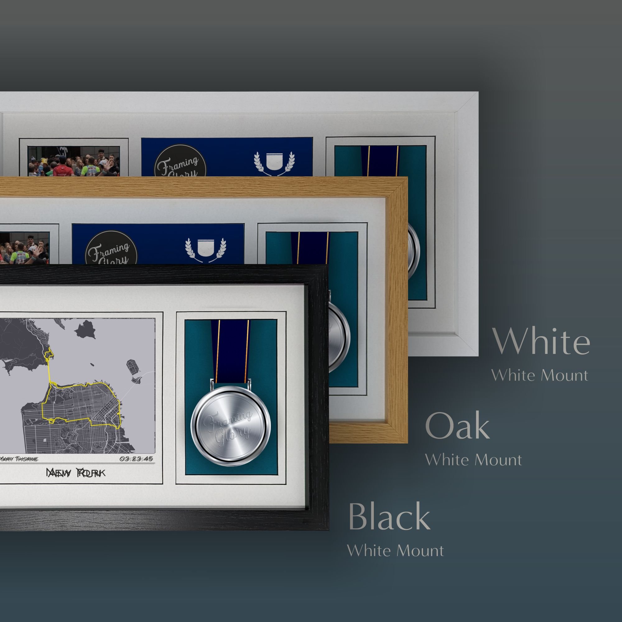 Map Frame Box Map & Photo Display Frame - Runner Gifts - Framing Glory - Gifts for ...