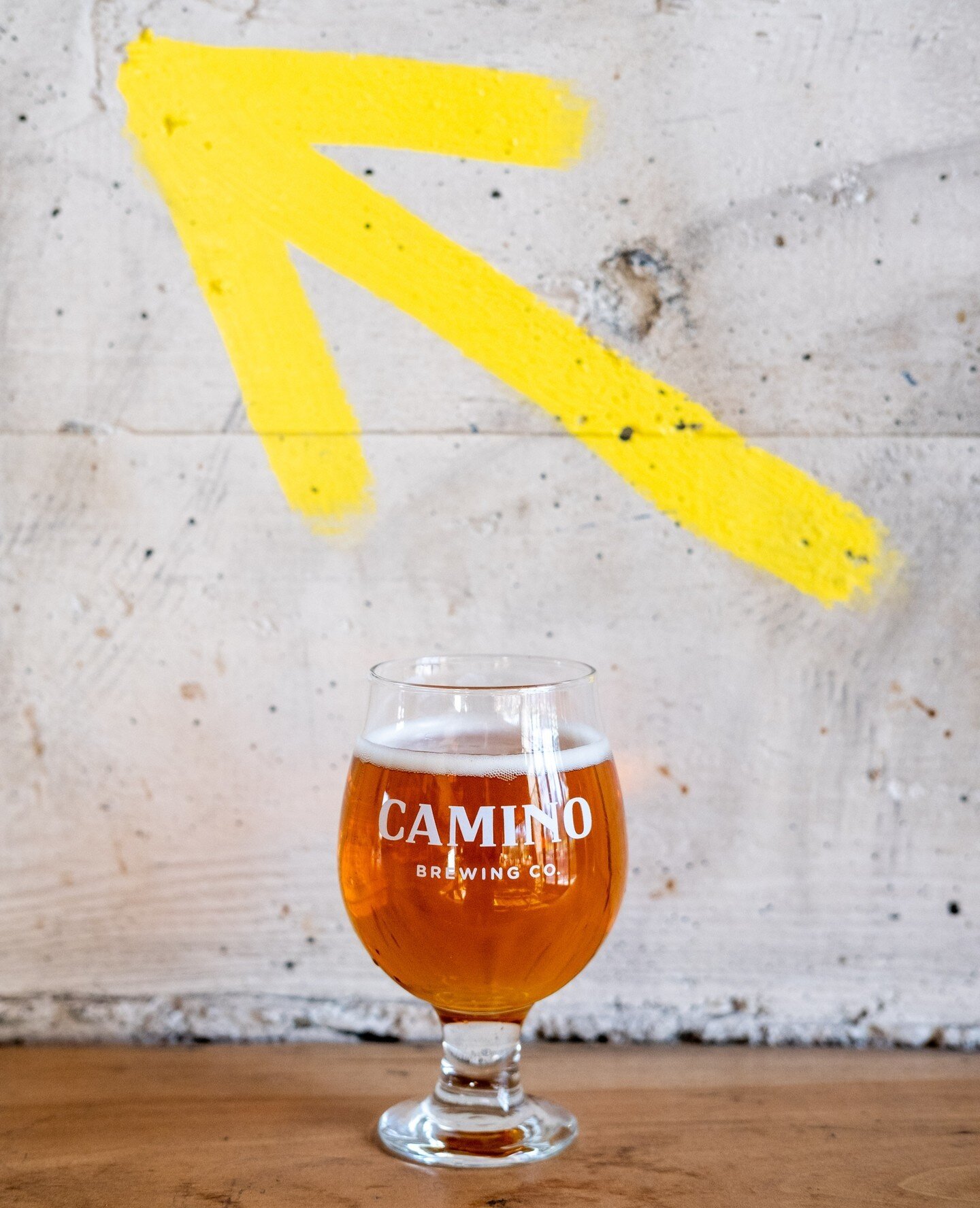 FOLLOW THE ARROW. ➡️⬆️↖️⬅️ When traveling the Camino de Santiago route in Spain, if you ever get lost, just follow the yellow arrows painted along the trail and you'll find your way. Our Bohemian Pilsner does the same; wherever it leads, you know the