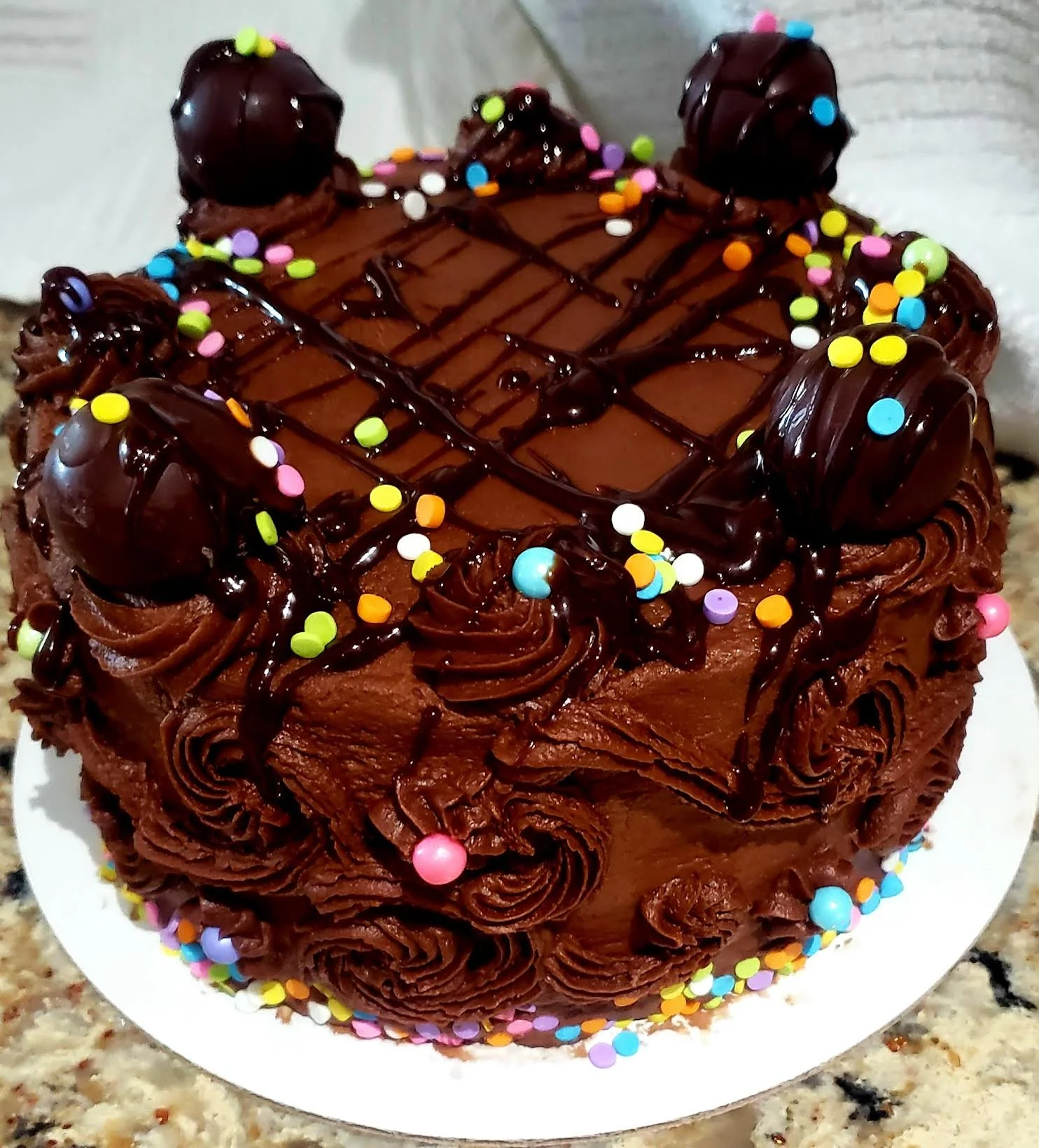 Yellow Cake with all the Chocolate