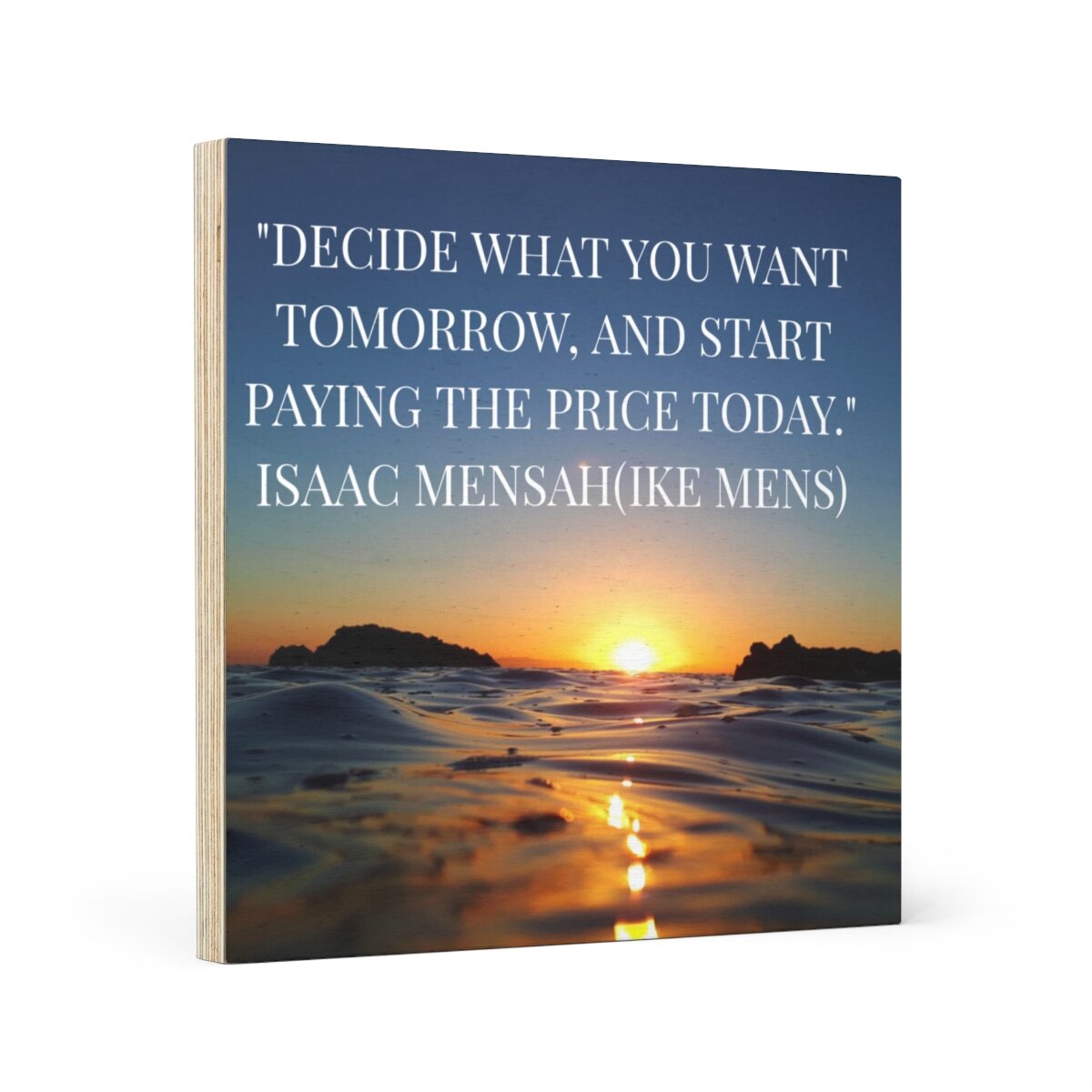 IKE MENS Quote Wood Canvas