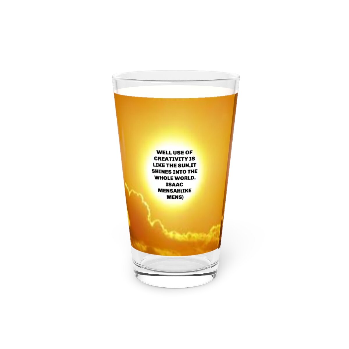 IKE MENS Quote Pint Glass, 16oz