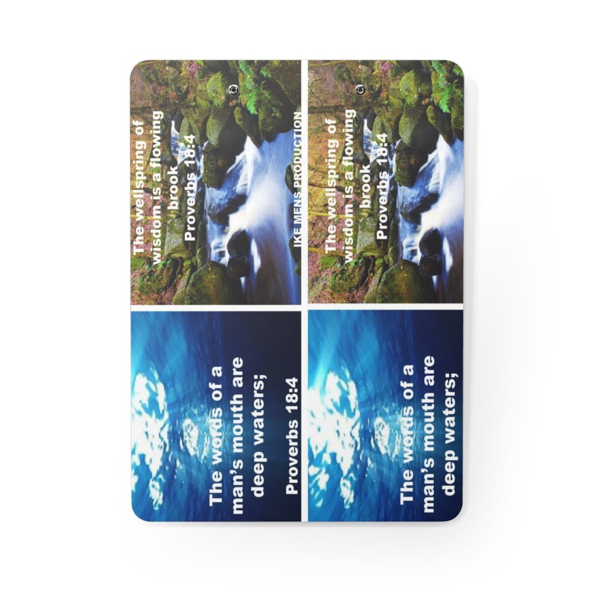 IKE MENS Scrpture Collage Clipboard