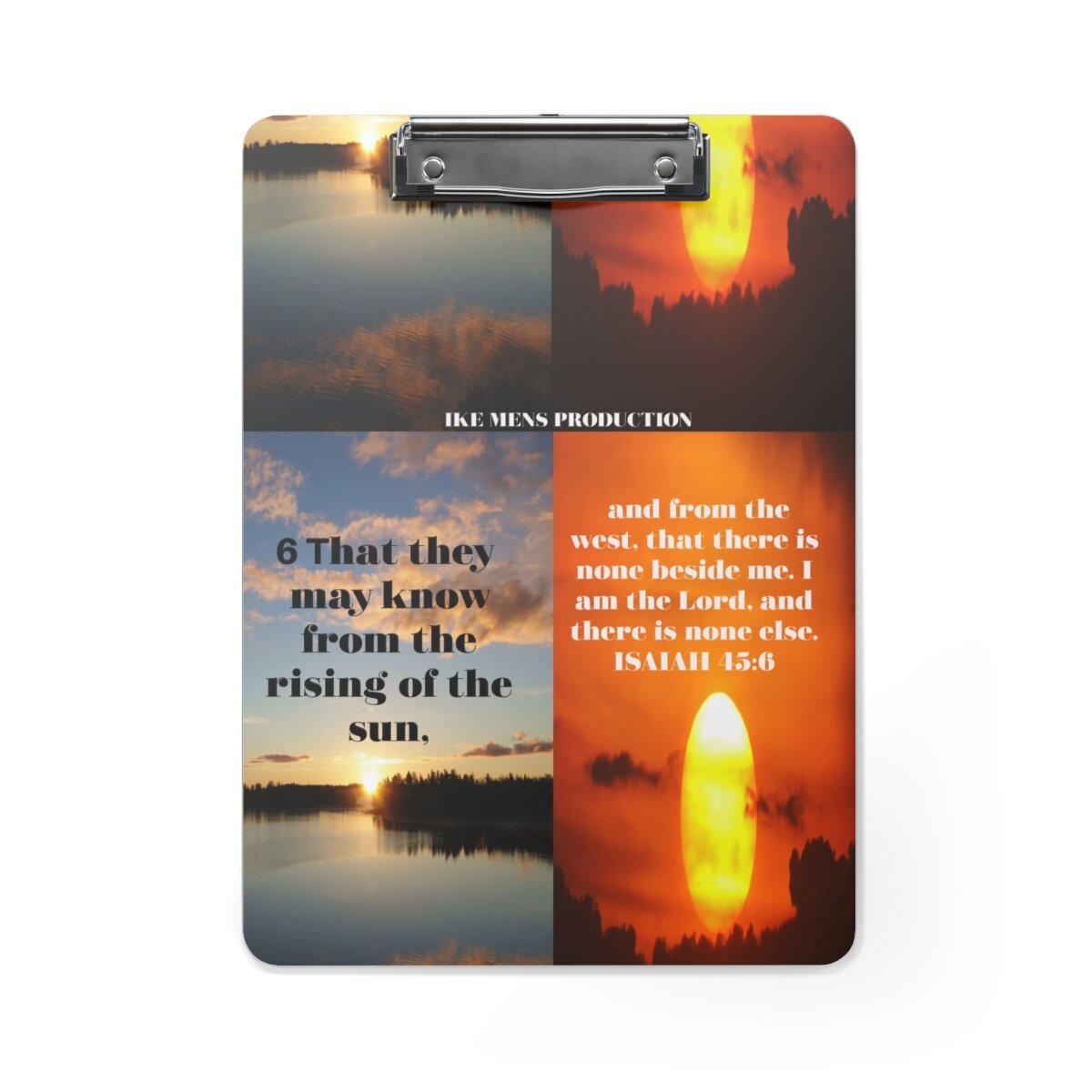 IKE MENS Scripture Collage Clipboard