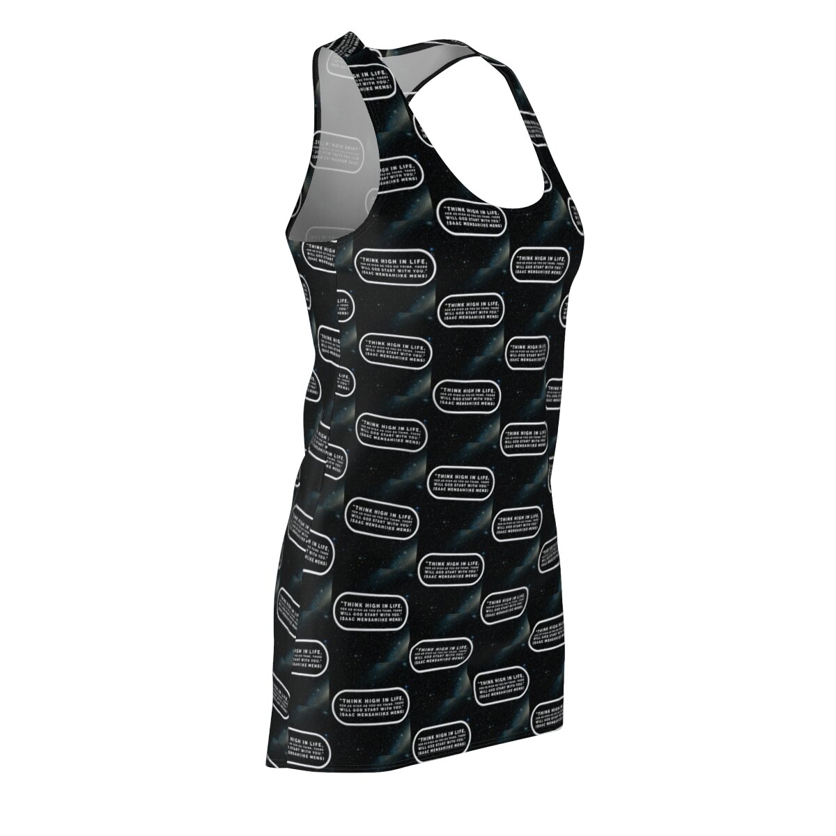 IKE MENS Quote Women's Cut & Sew Racerback Dress (AOP)
