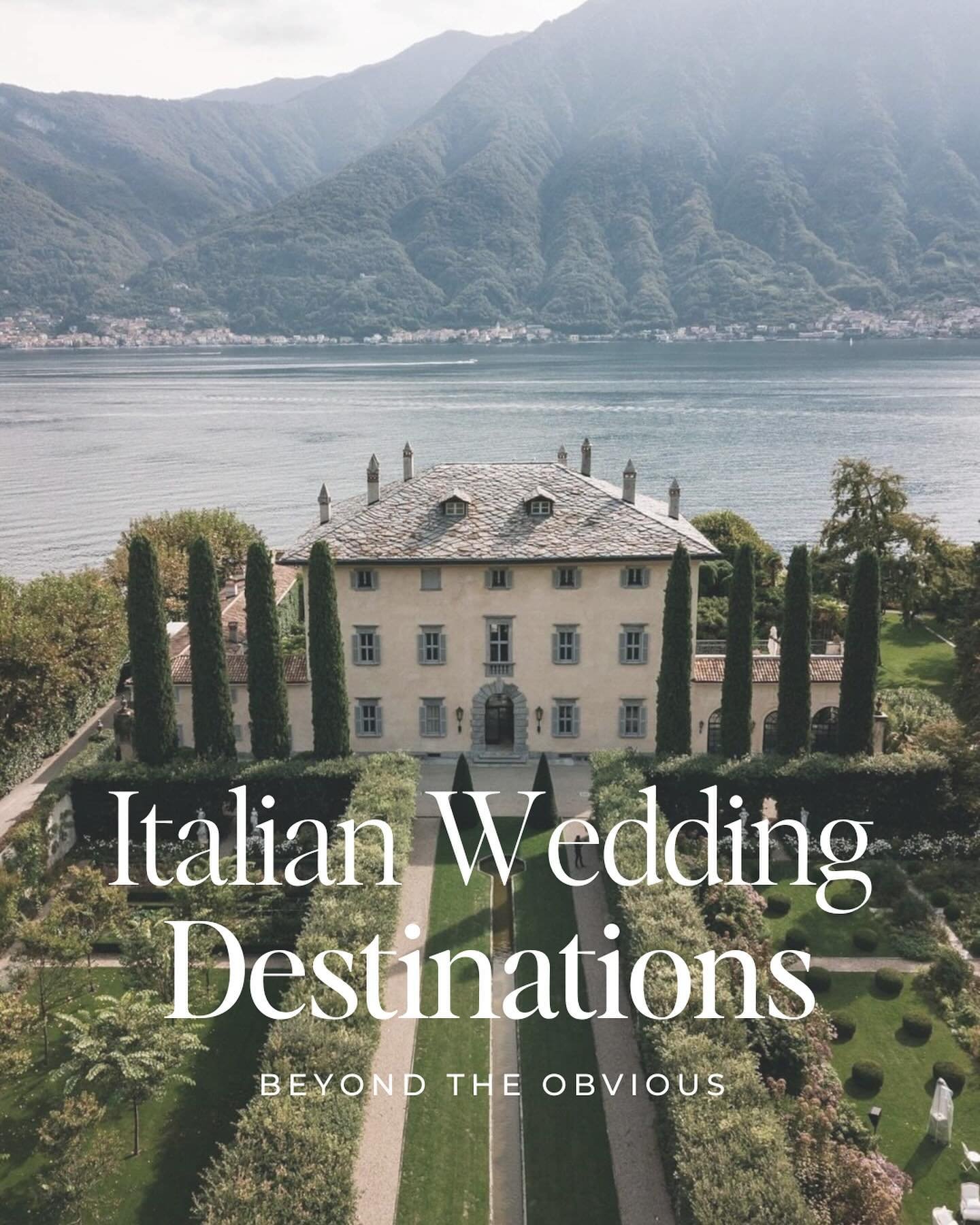 🇮🇹 Italy is always a popular choice for wedding destinations and for good reason. There are seaside towns, mountains, rolling hills, ancient towns, pristine lakes and incredible food. 

But after a while, certain locations begin to feel a bit&helli