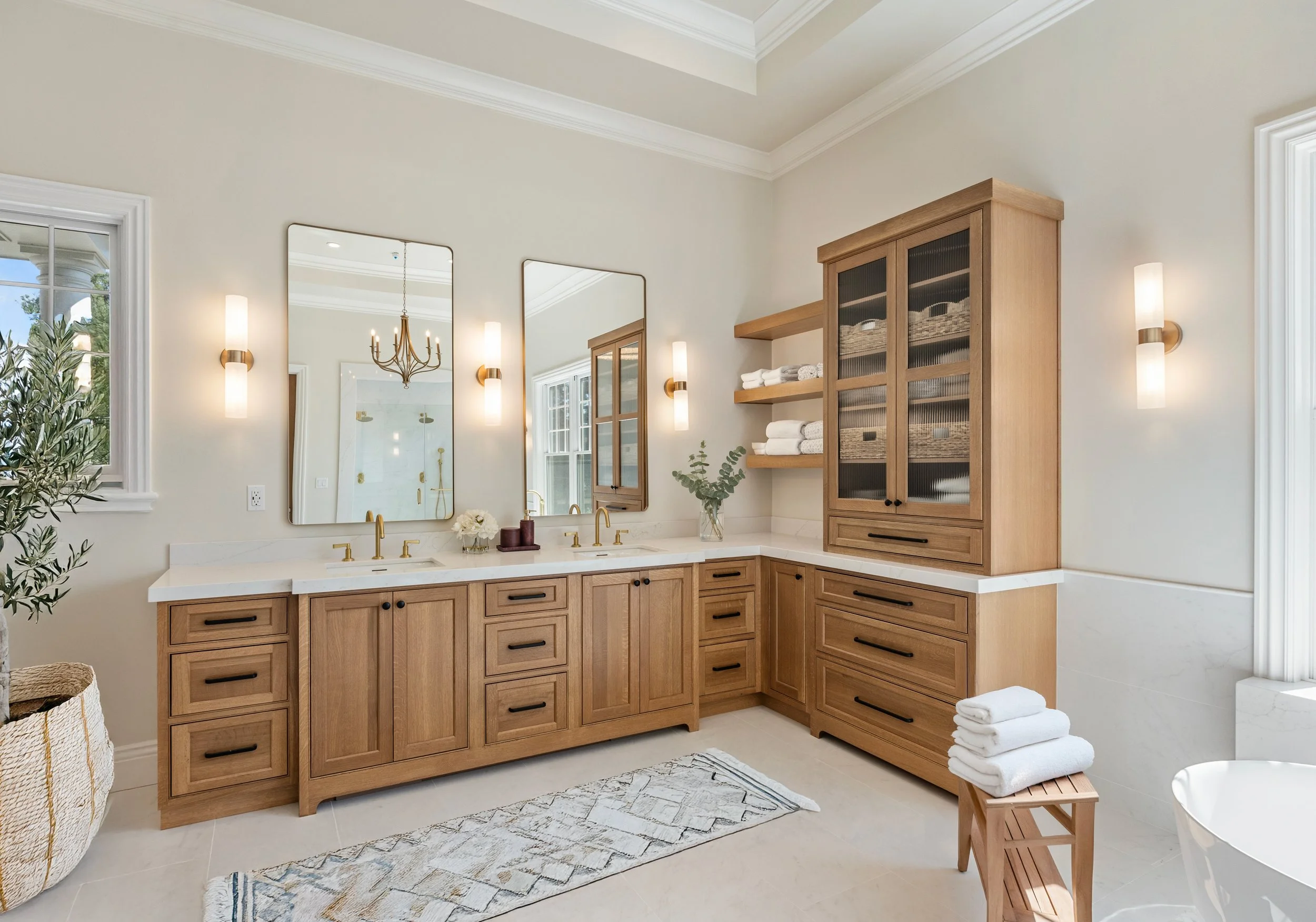 elevated bathroom vanity designed by shepard design studio 