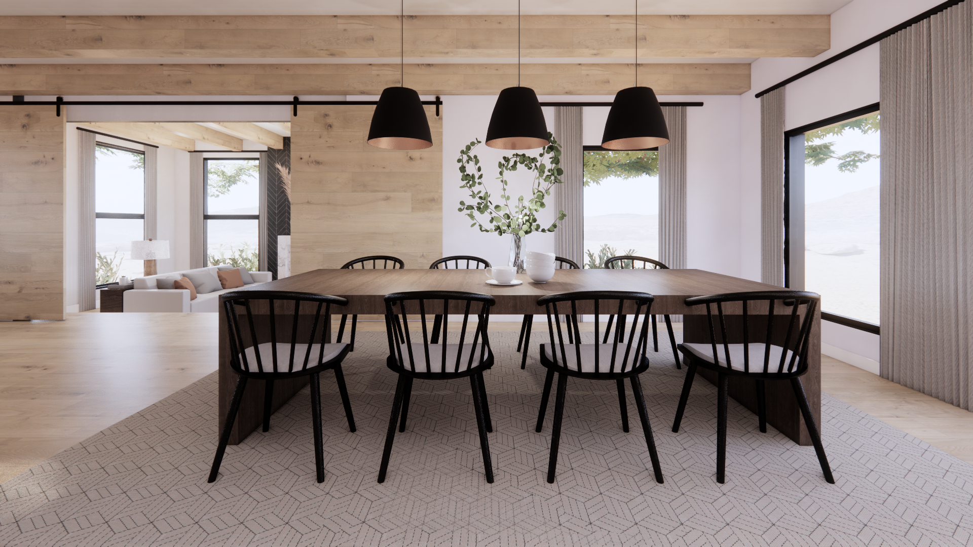 Modern Bohemian Dining Area Design