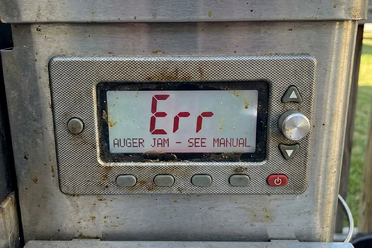 Auger Jam Error code on a pellet grill.