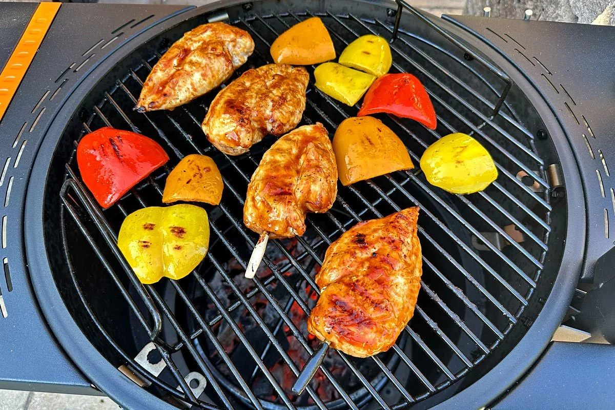 Grilled chicken on the Oklahoma Joe's Bronco.
