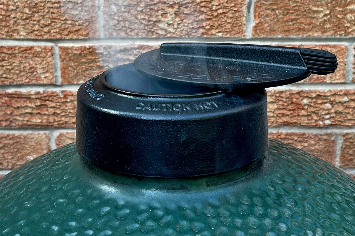 Big Green Egg upper vent.