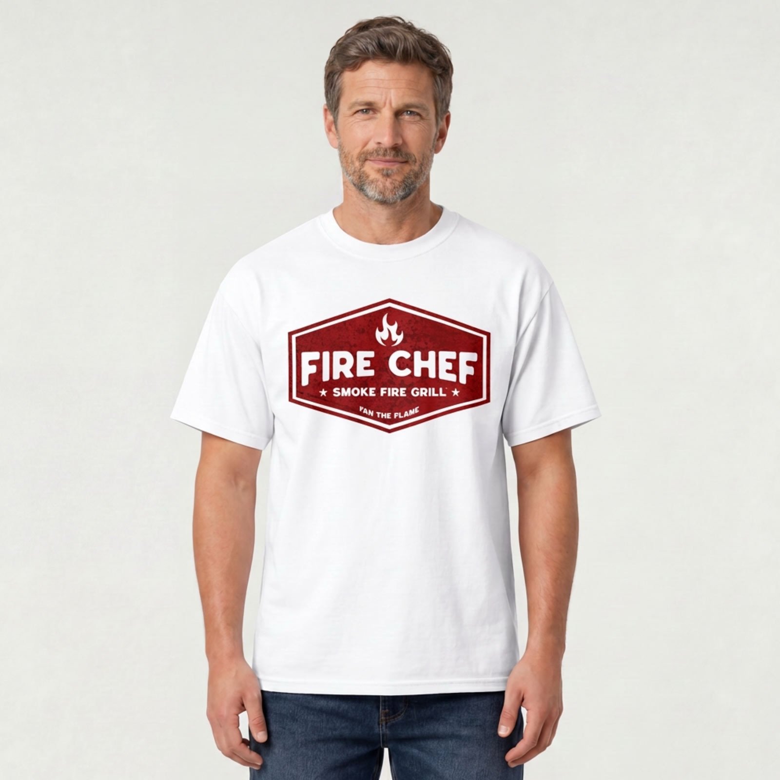 Fire Chef &ldquo;Fan the Flame&rdquo; Tee.
For Cooks Who Keep the Fire Alive
Made for real barbecue people&mdash;the ones tending coals, managing airflow, feeding wood, and staying locked into the fire from start to finish. This barbecue t-shirt capt