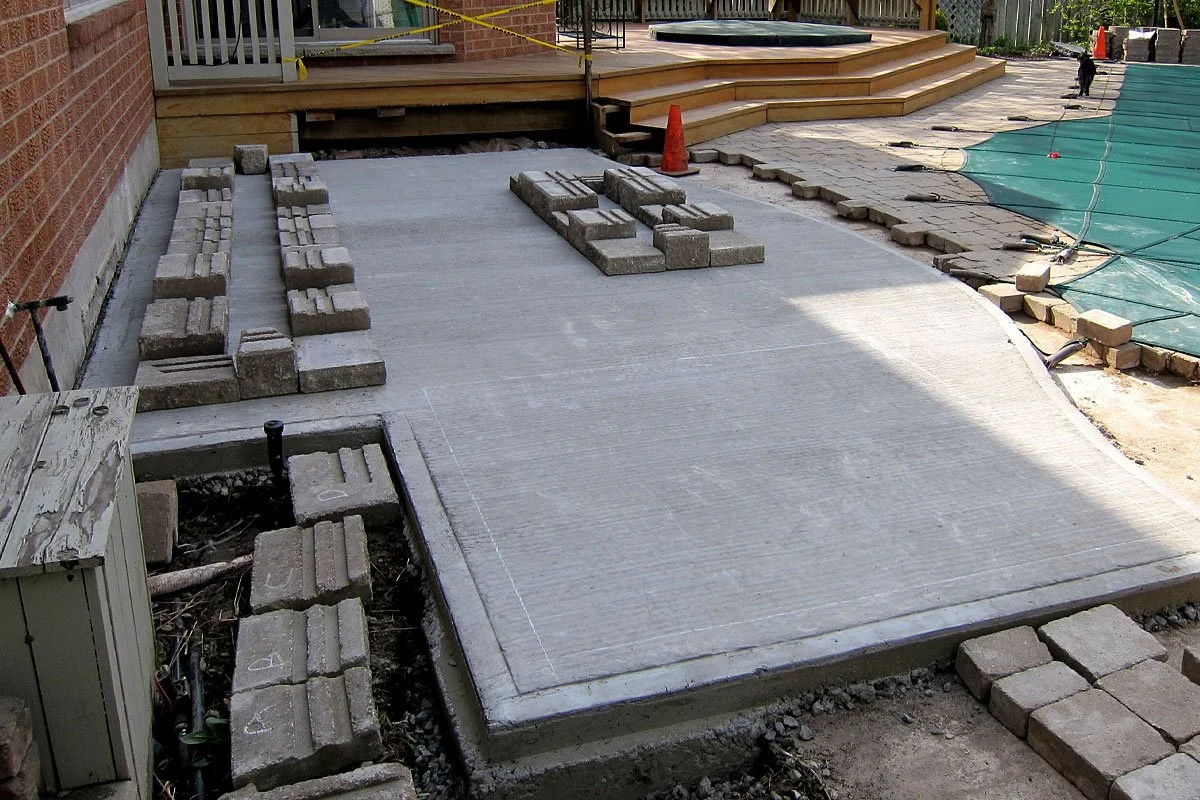 The foundation of The Smokehouse outdoor kitchen.