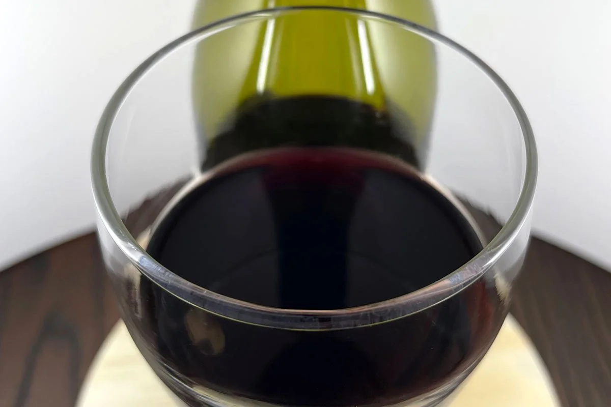 Little Yering shiraz in a glass.