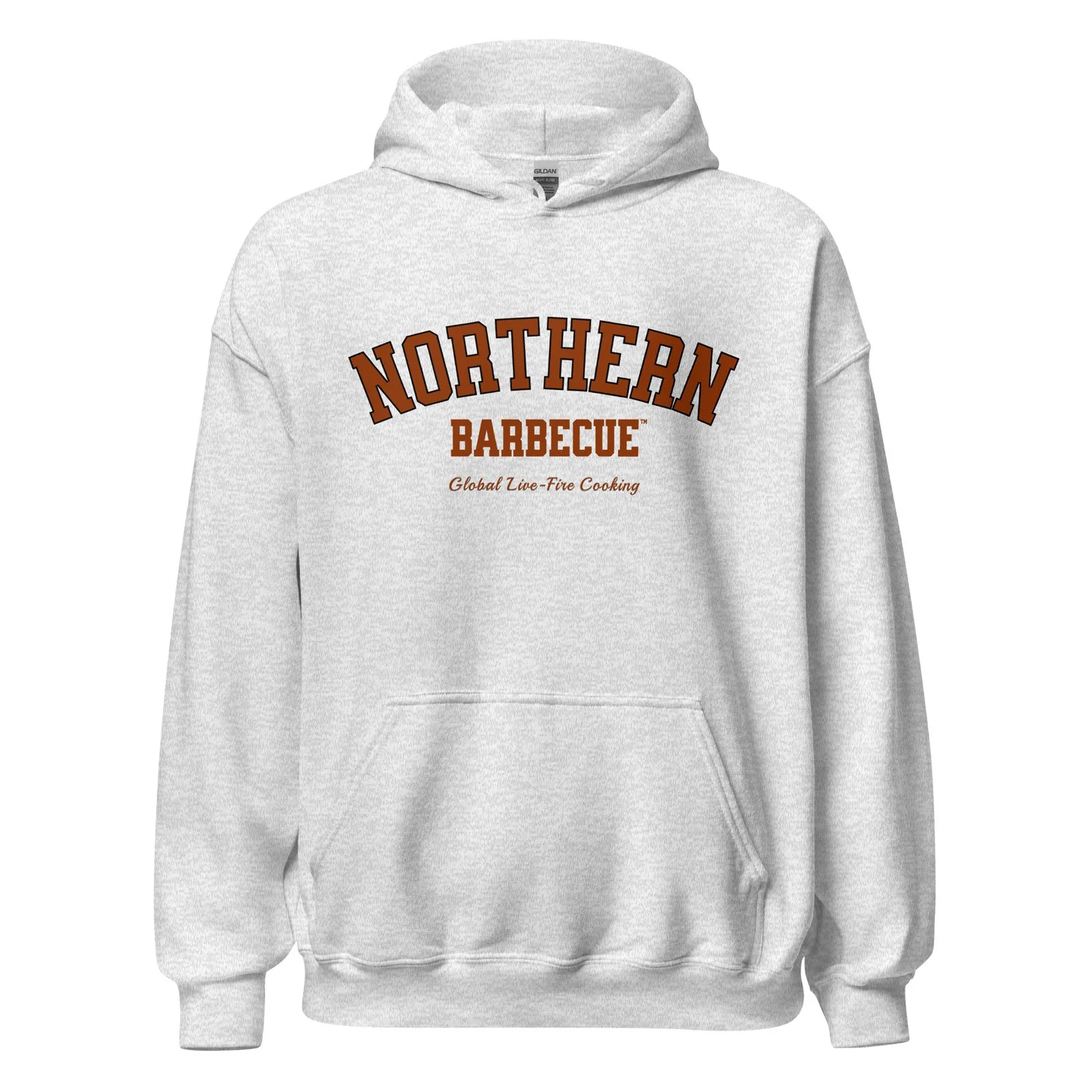 Northern Barbecue Varsity Hoodie in Ash.