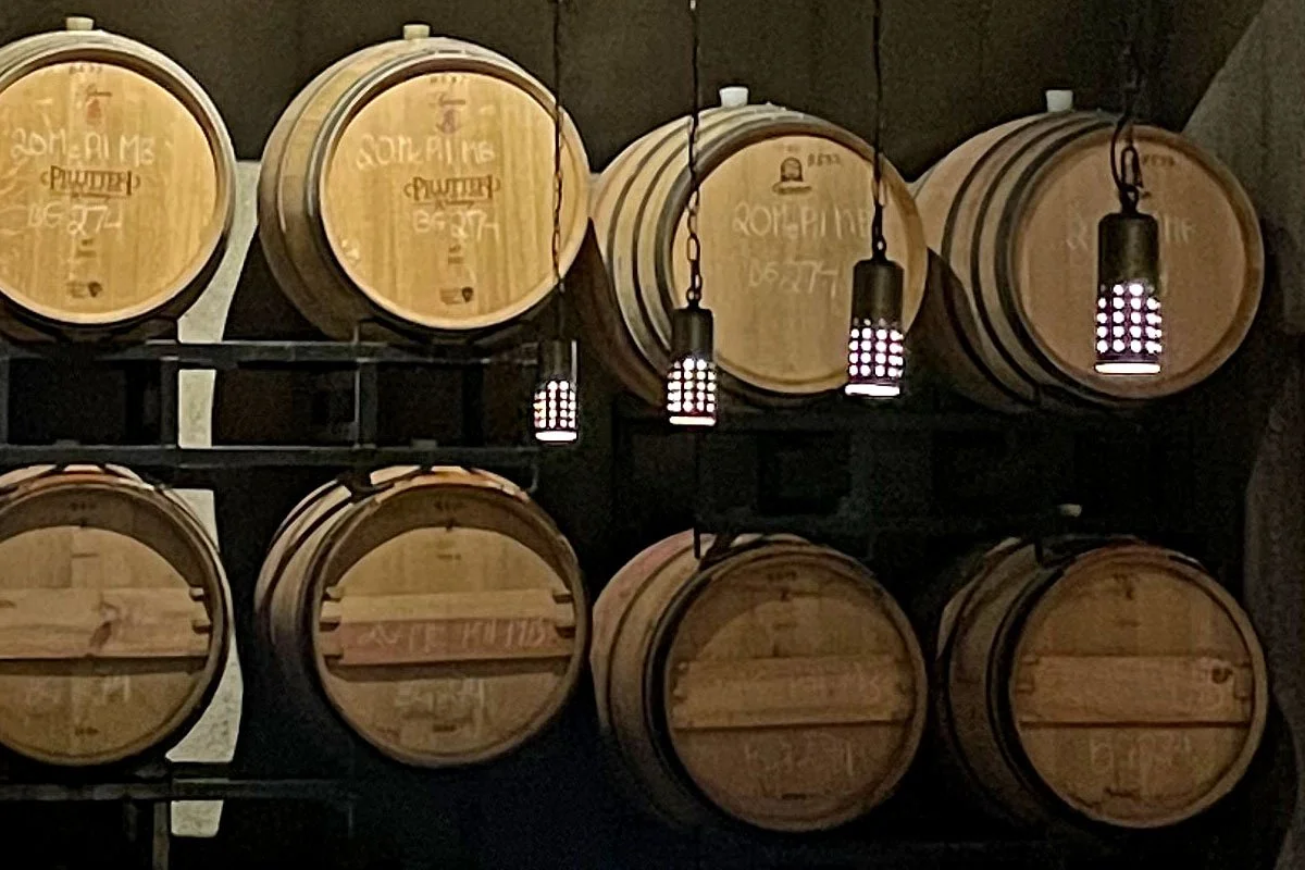 Pillitteri winery, wine barrels. Niagara. Photo by Mike Belobradic.