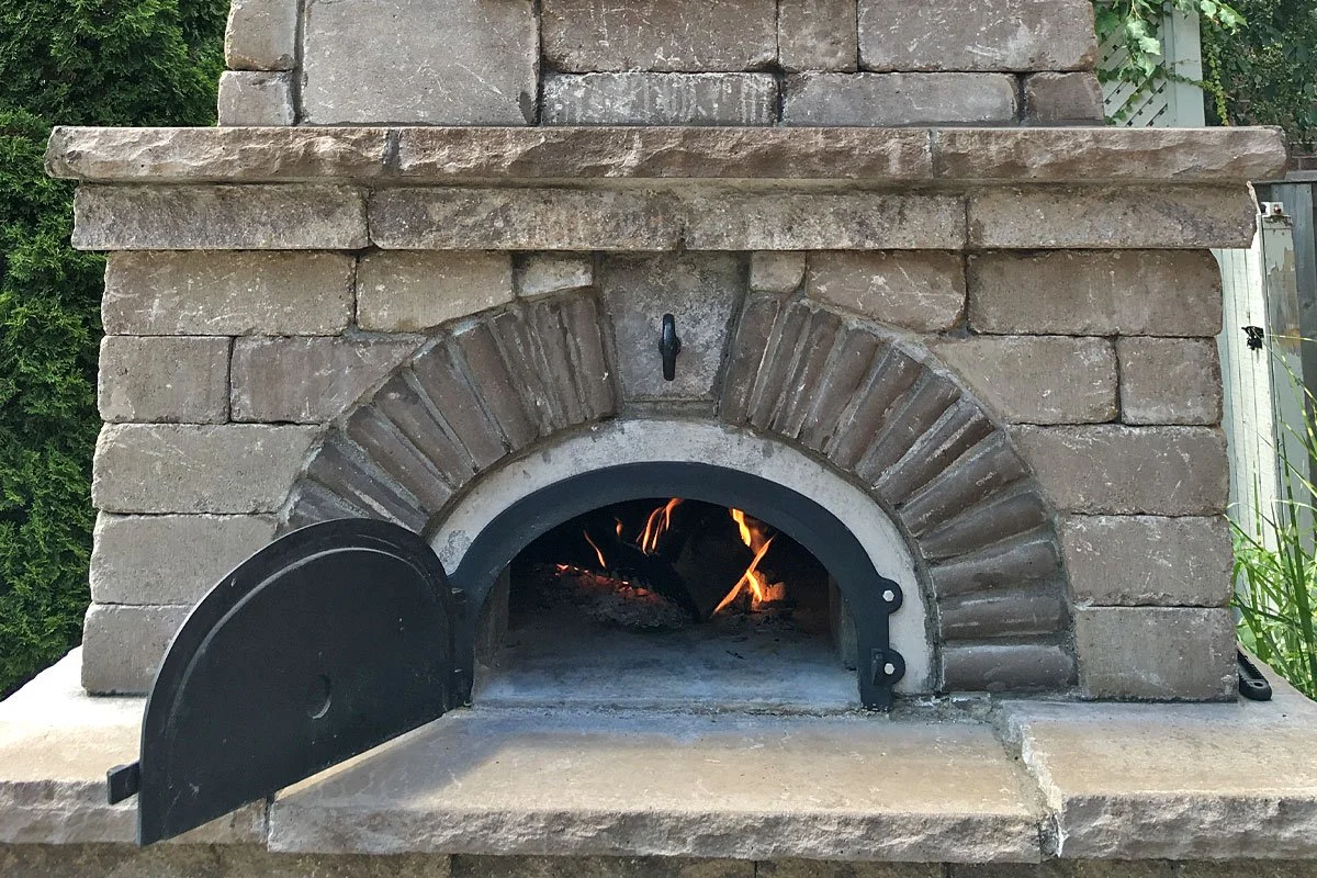 Mike Belobradic's wood-fired brick oven.