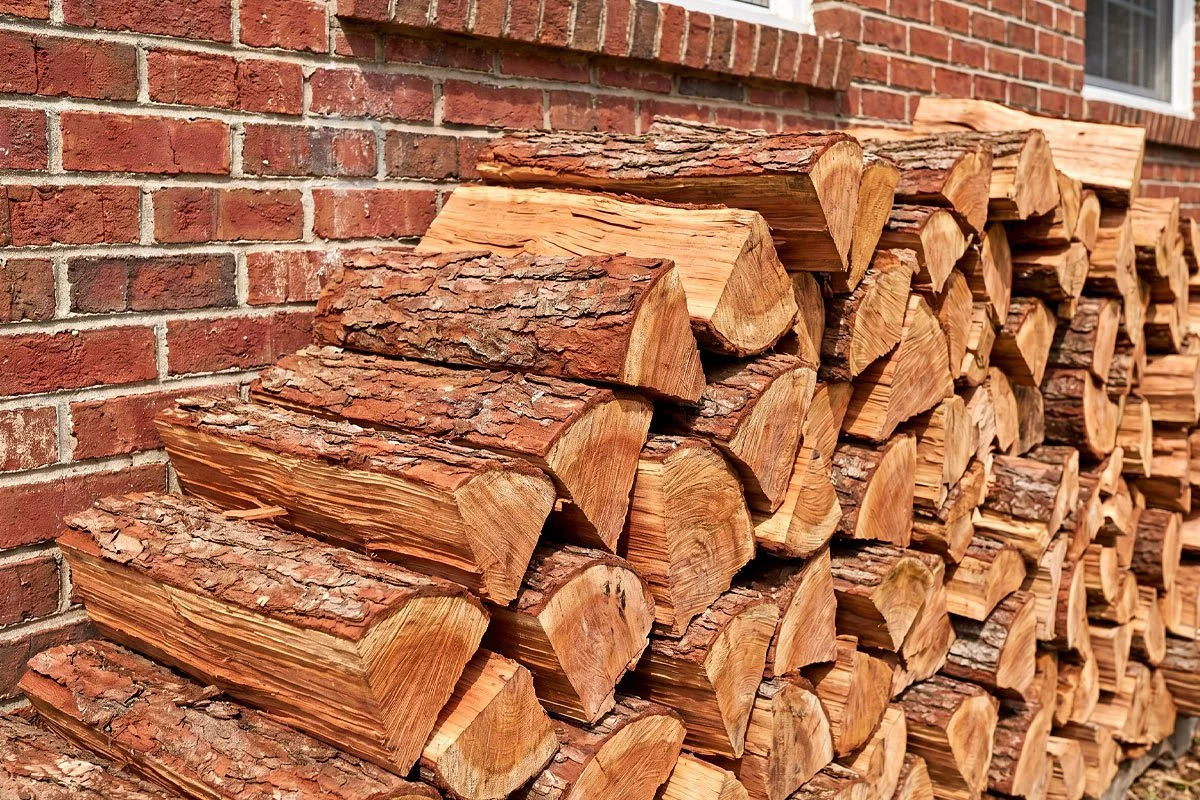 Split hardwood cherry.