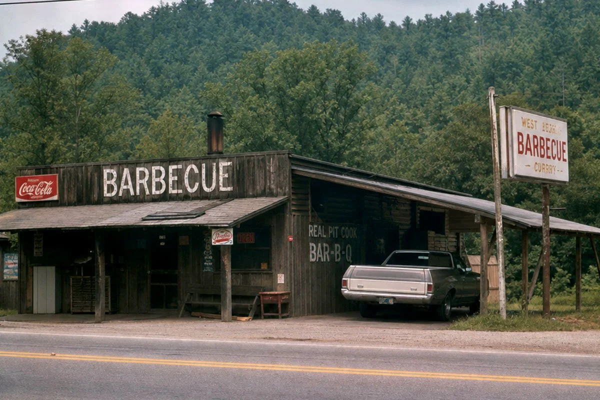 1970s barbecue restaurant in North Carolina.