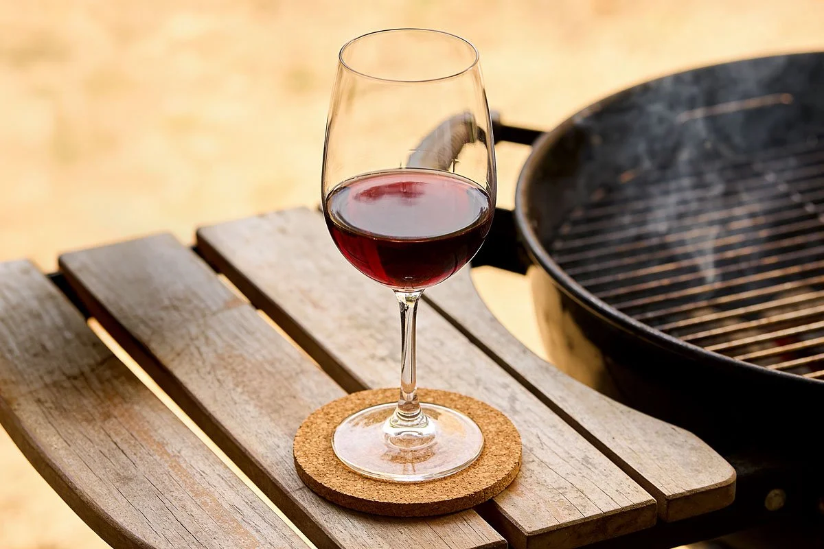 Cabernet Franc wine with a kettle grill.