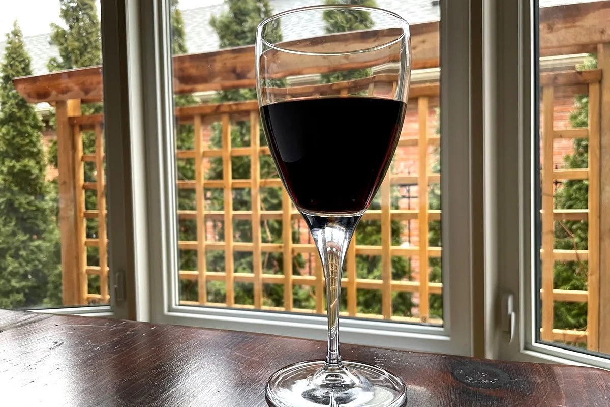 Trius Red wine in a glass.