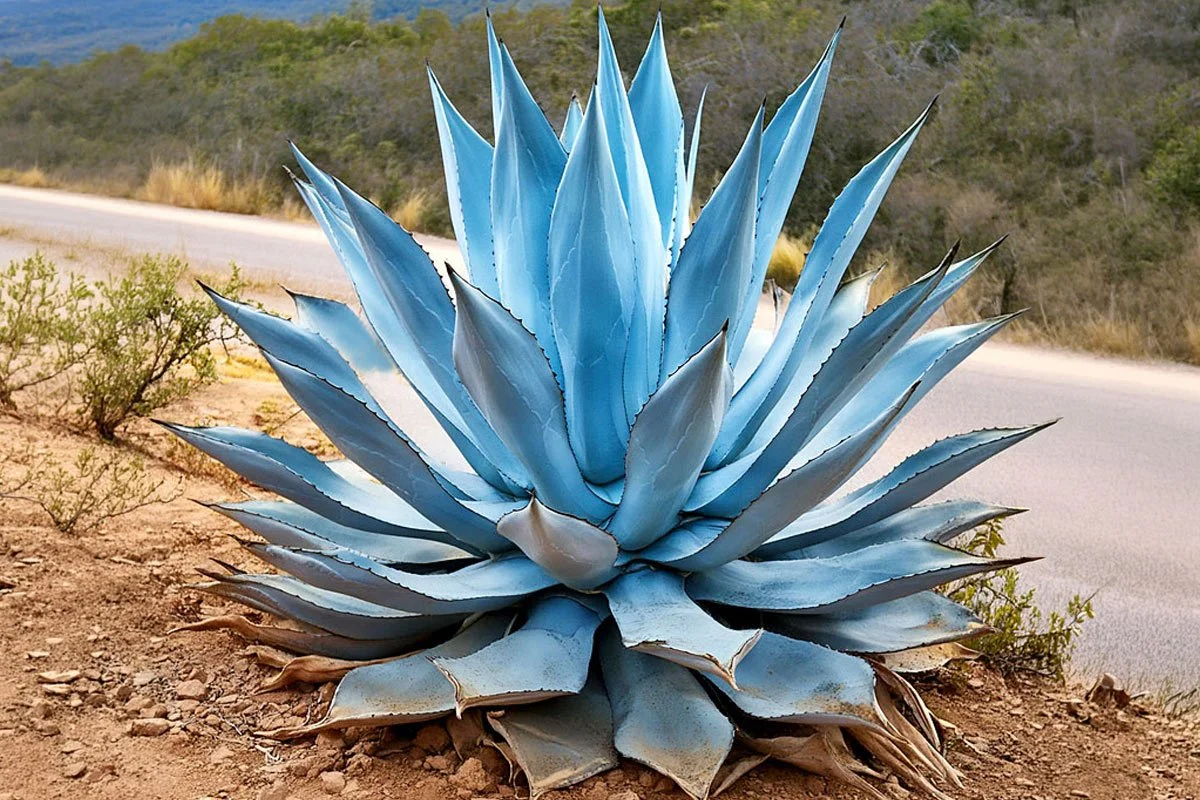 Blue Agave plant for tequila in Mexico.