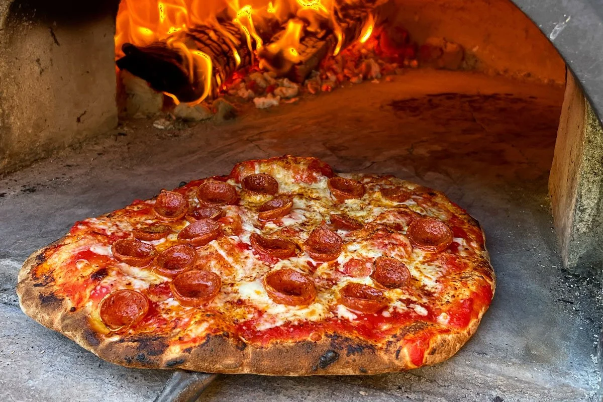 Brick oven pizza by Chef Mike Belobradic