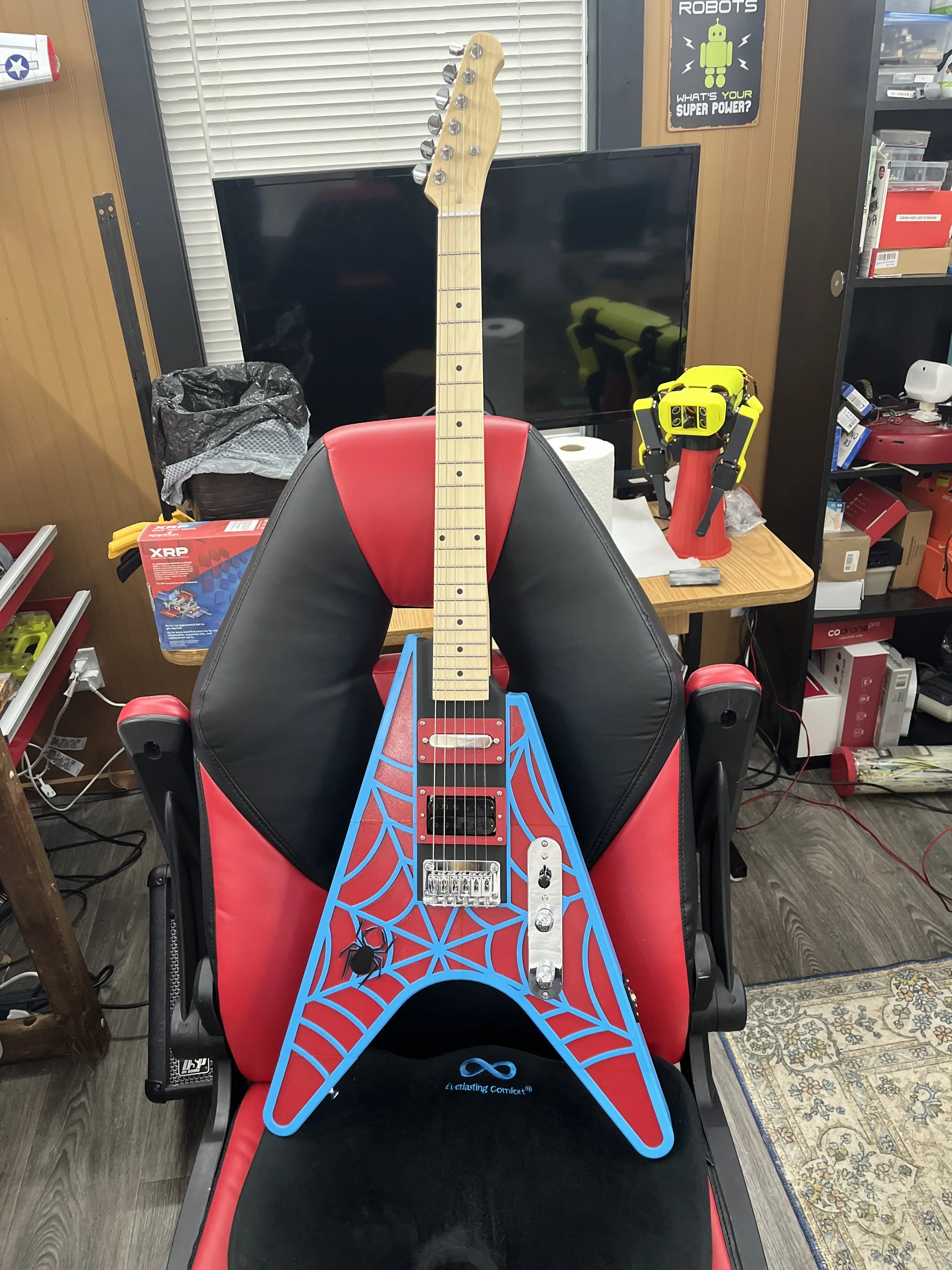 "My second build was as fun as my first. Made this awesome Flying V Spider for my great nephew’s 16th birthday" - Mark S