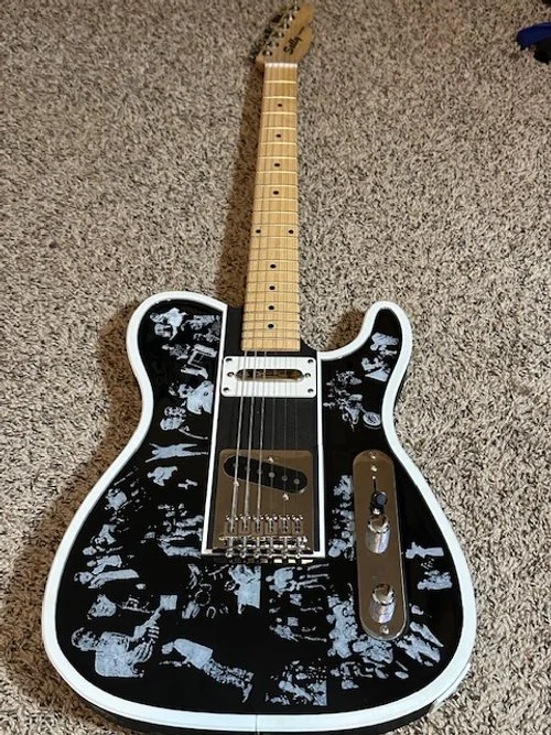 "Black and White Tele River with HueForge graphics on top. Printed with ABS and ABS-GF" - Theo K