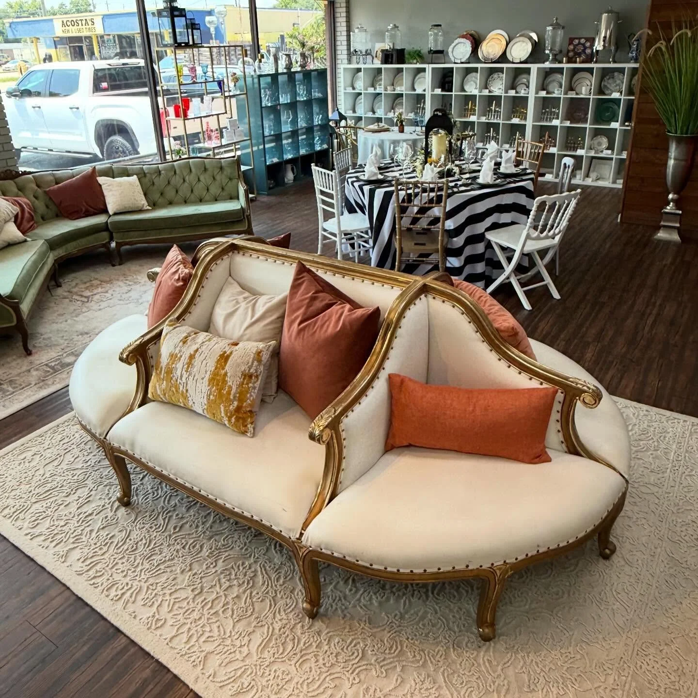 Visiting our showroom is always a great idea! See our full collection beautifully displayed and experience each piece up close. Our friendly rental coordinators are here to make planning your event effortless and enjoyable. Get in touch today to star